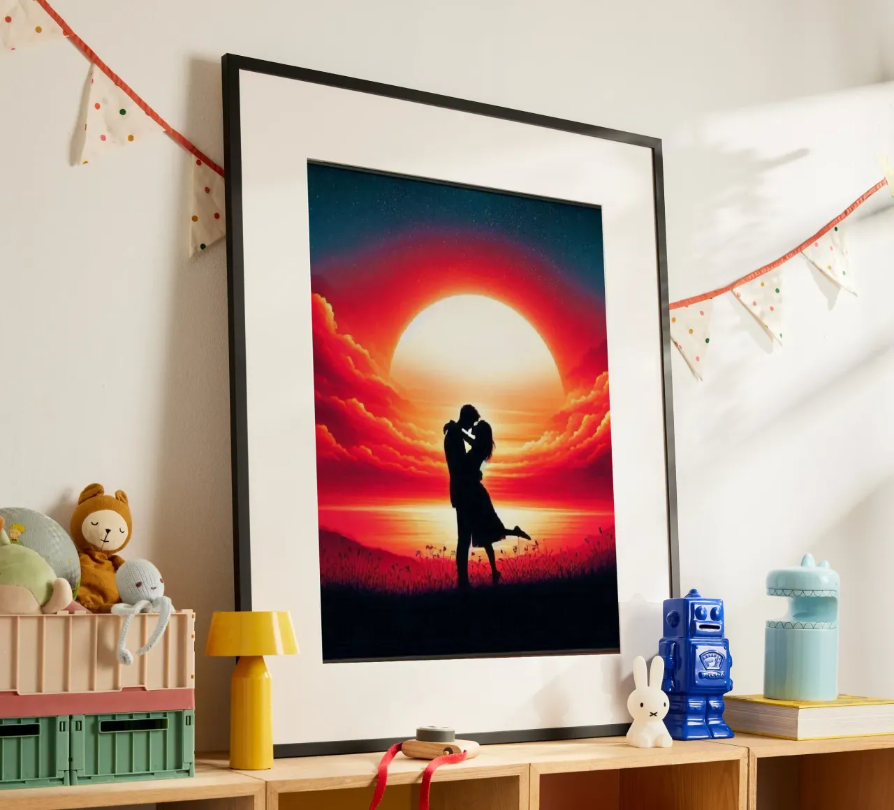 sussurro del tramonto poster con telaio in plastica da ZARAH