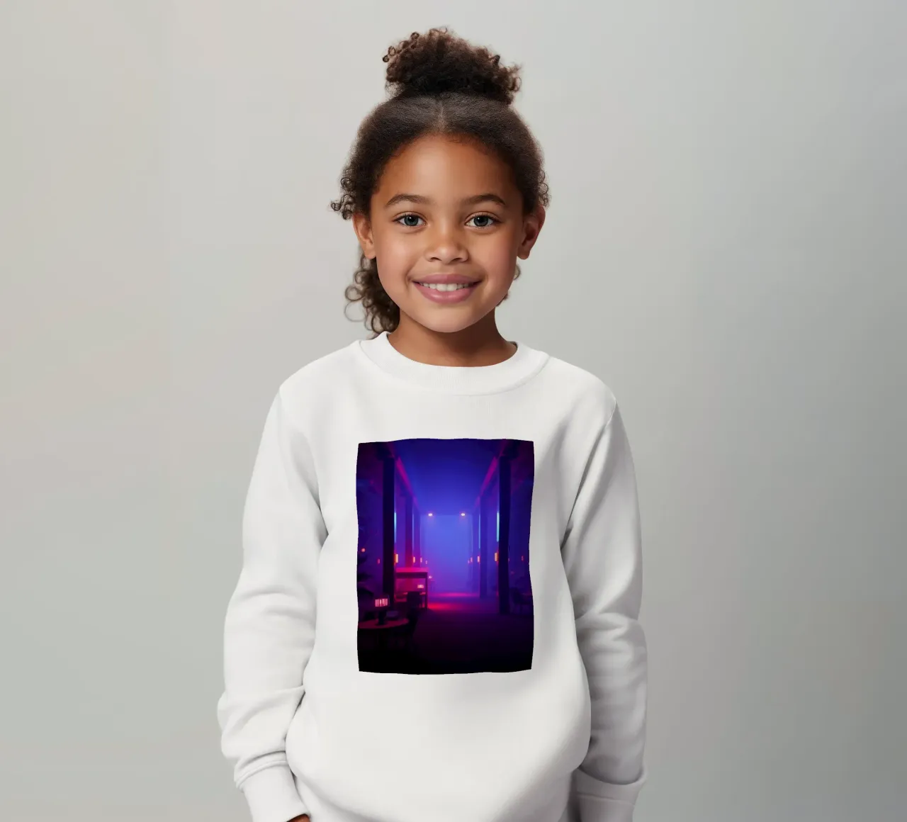 Luogo unico e suggestivo con illuminazione colorata felpa bambino da DesignDoodle