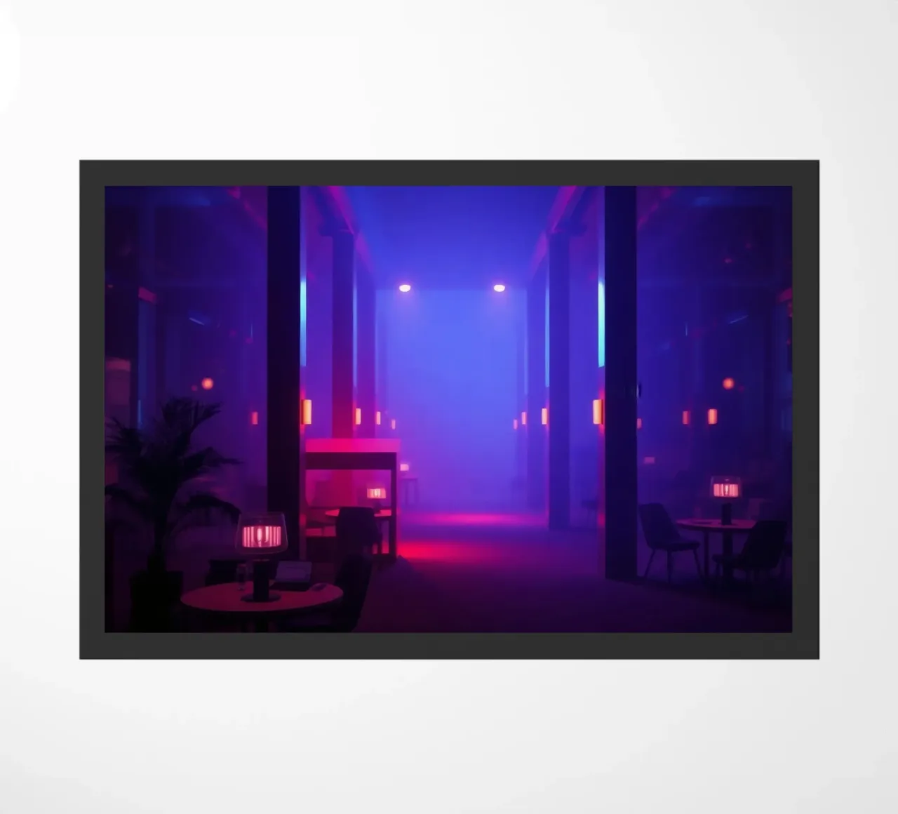 Luogo unico e suggestivo con illuminazione colorata zerbino da DesignDoodle