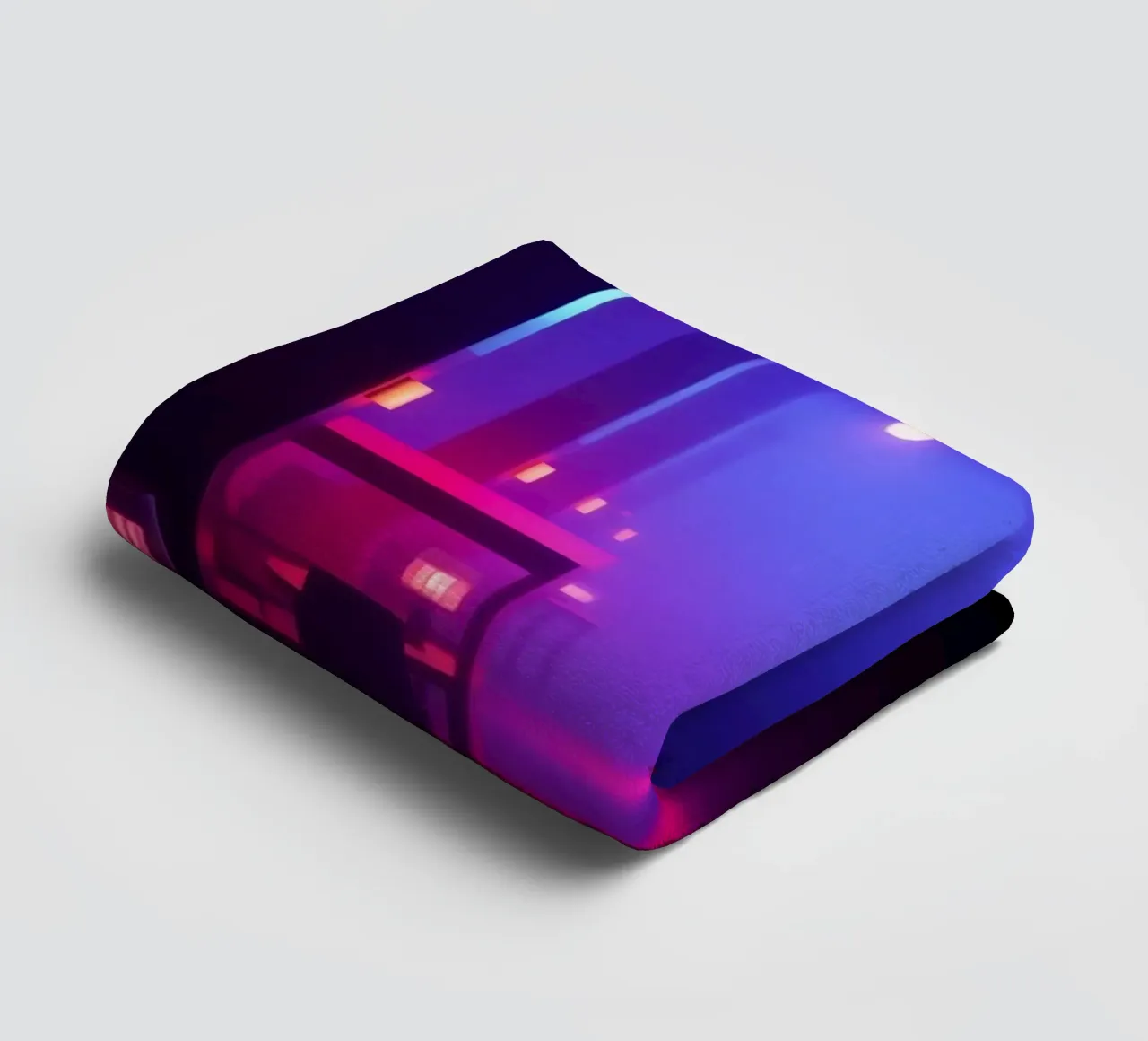 Luogo unico e suggestivo con illuminazione colorata asciugamano da bagno da DesignDoodle