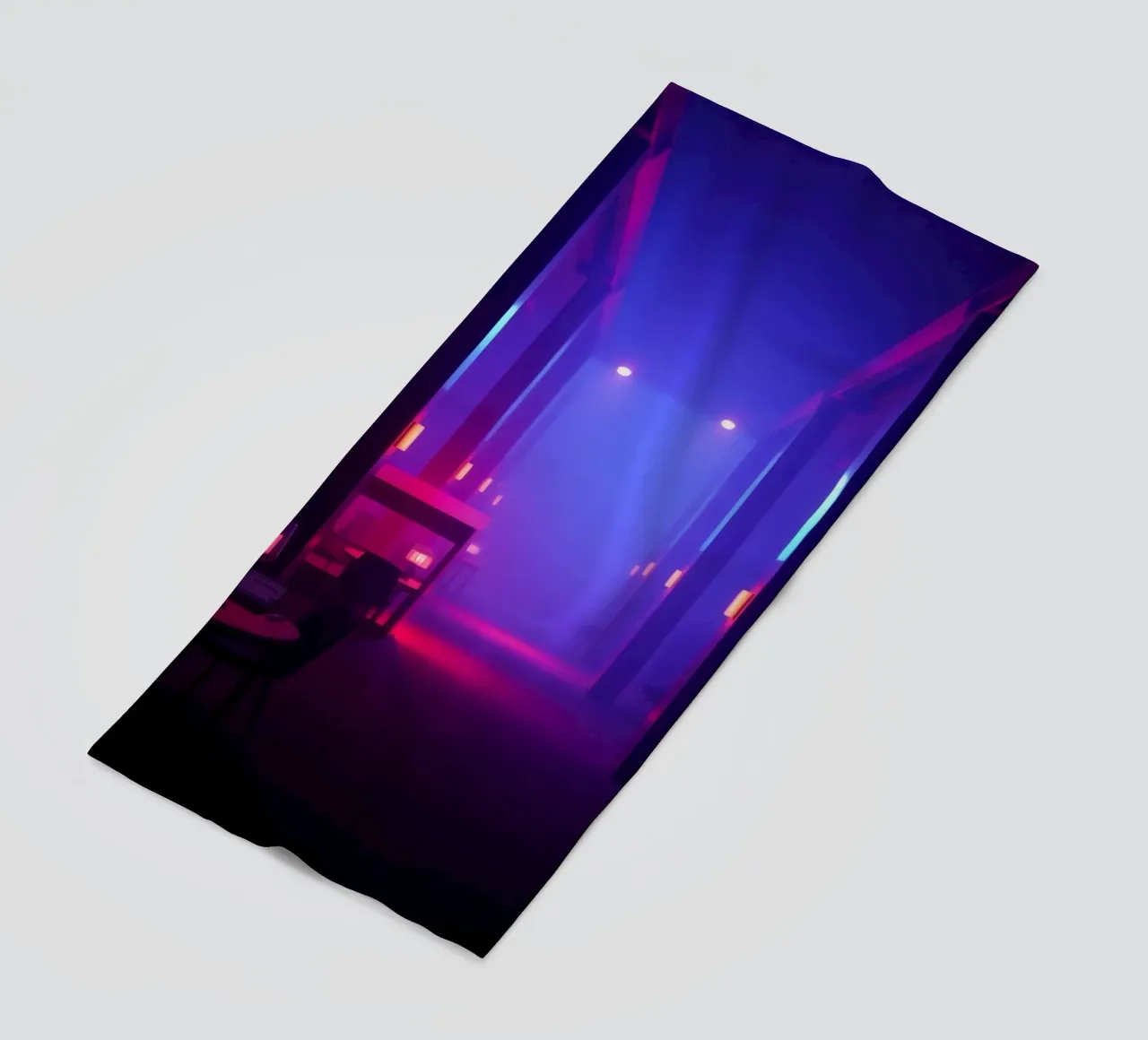 Luogo unico e suggestivo con illuminazione colorata telo mare da DesignDoodle