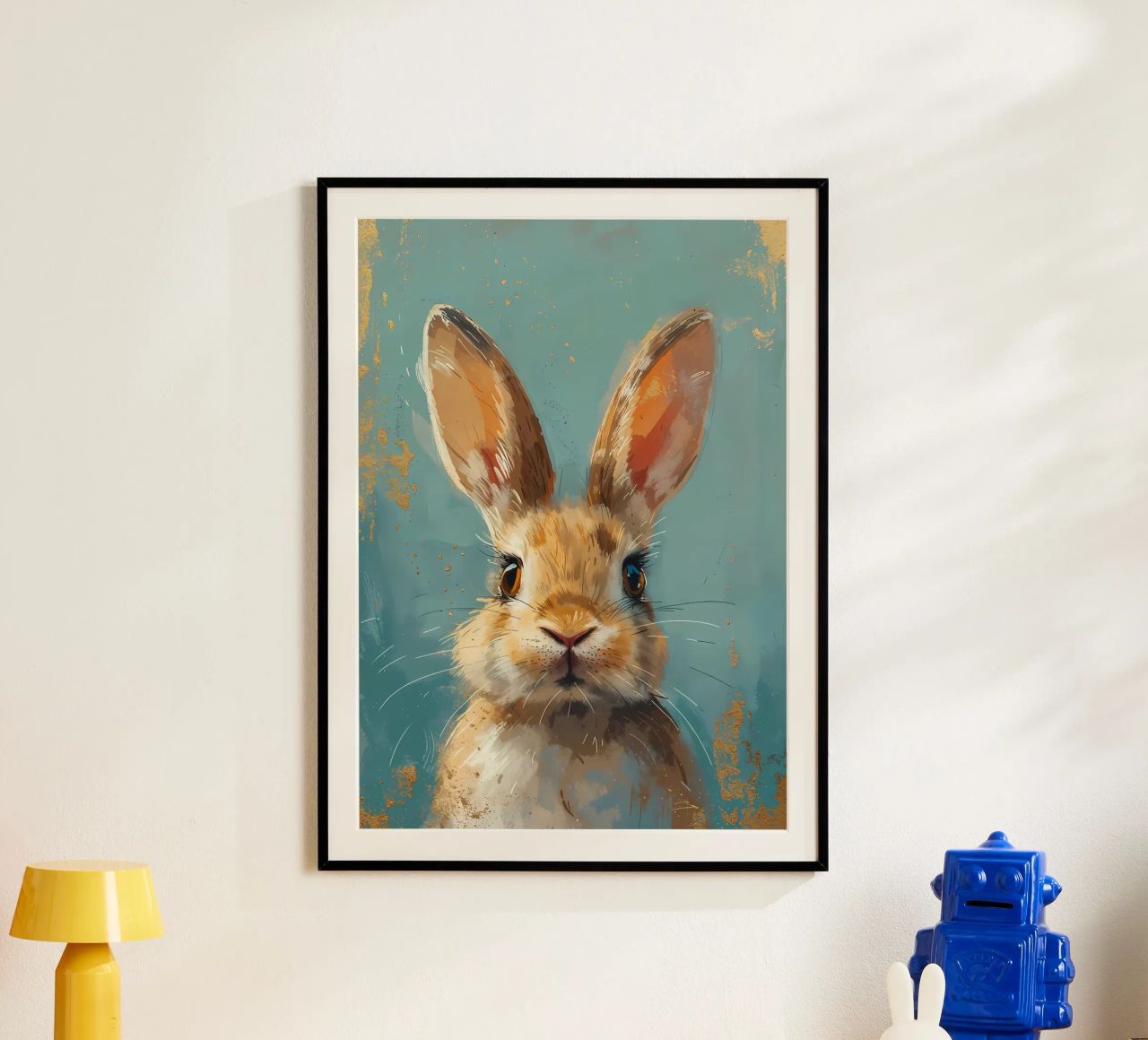 Serene Rabbit Gaze poster by Manh beo