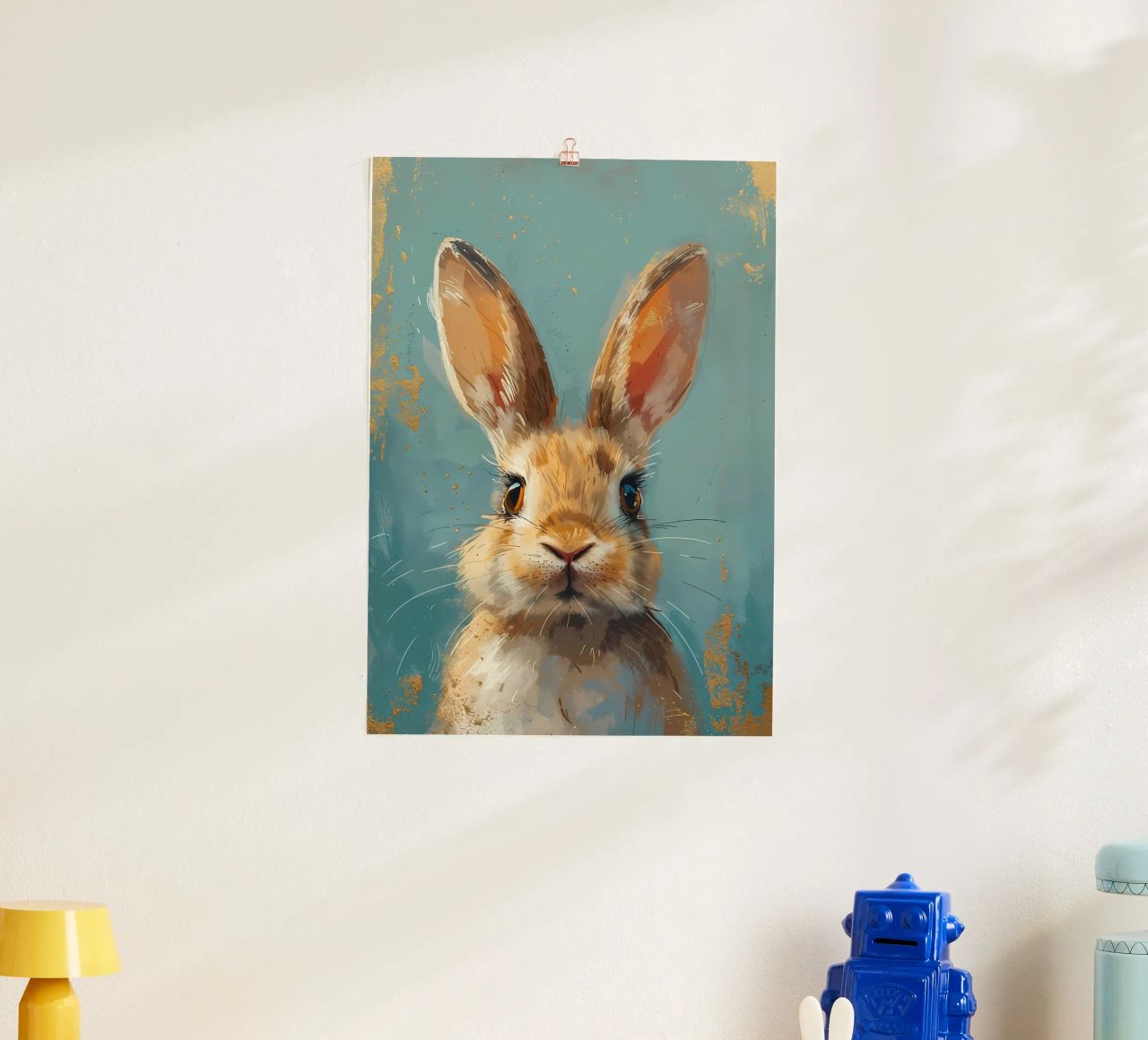 Serene Rabbit Gaze poster by Manh beo