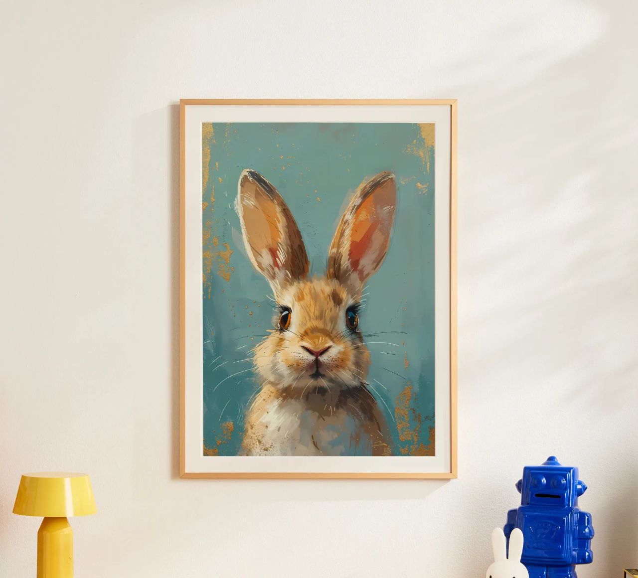 Serene Rabbit Gaze poster by Manh beo