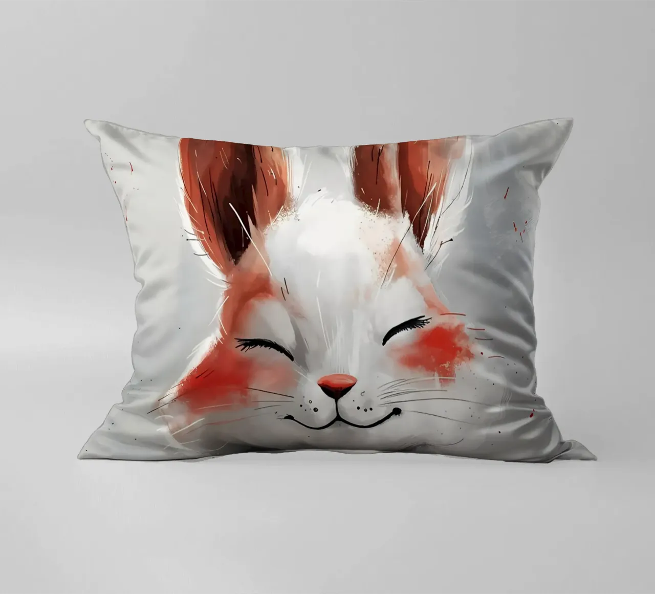 Serenity Rabbit decorative cushion by Manh beo