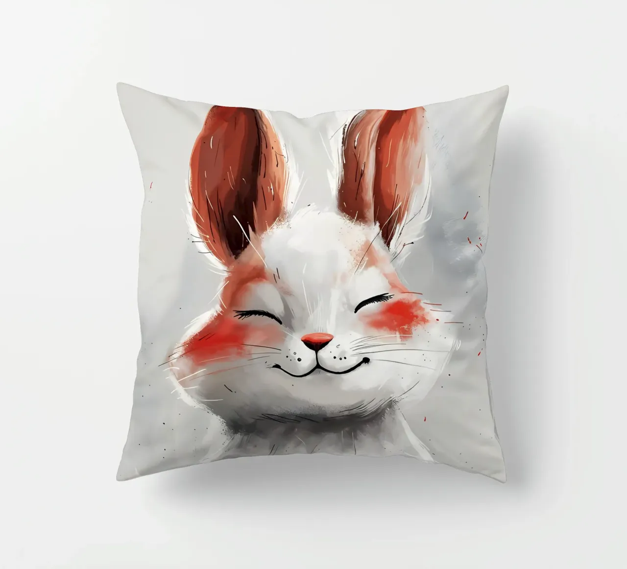 Serenity Rabbit decorative cushion by Manh beo