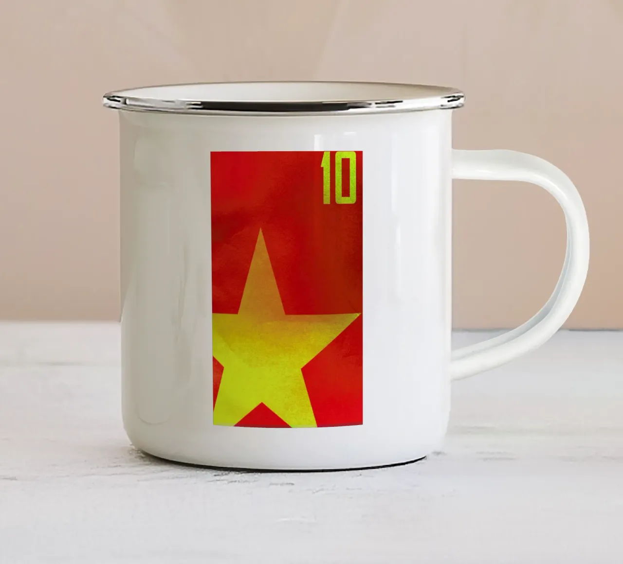 Spain tazza in smalto da David Curry