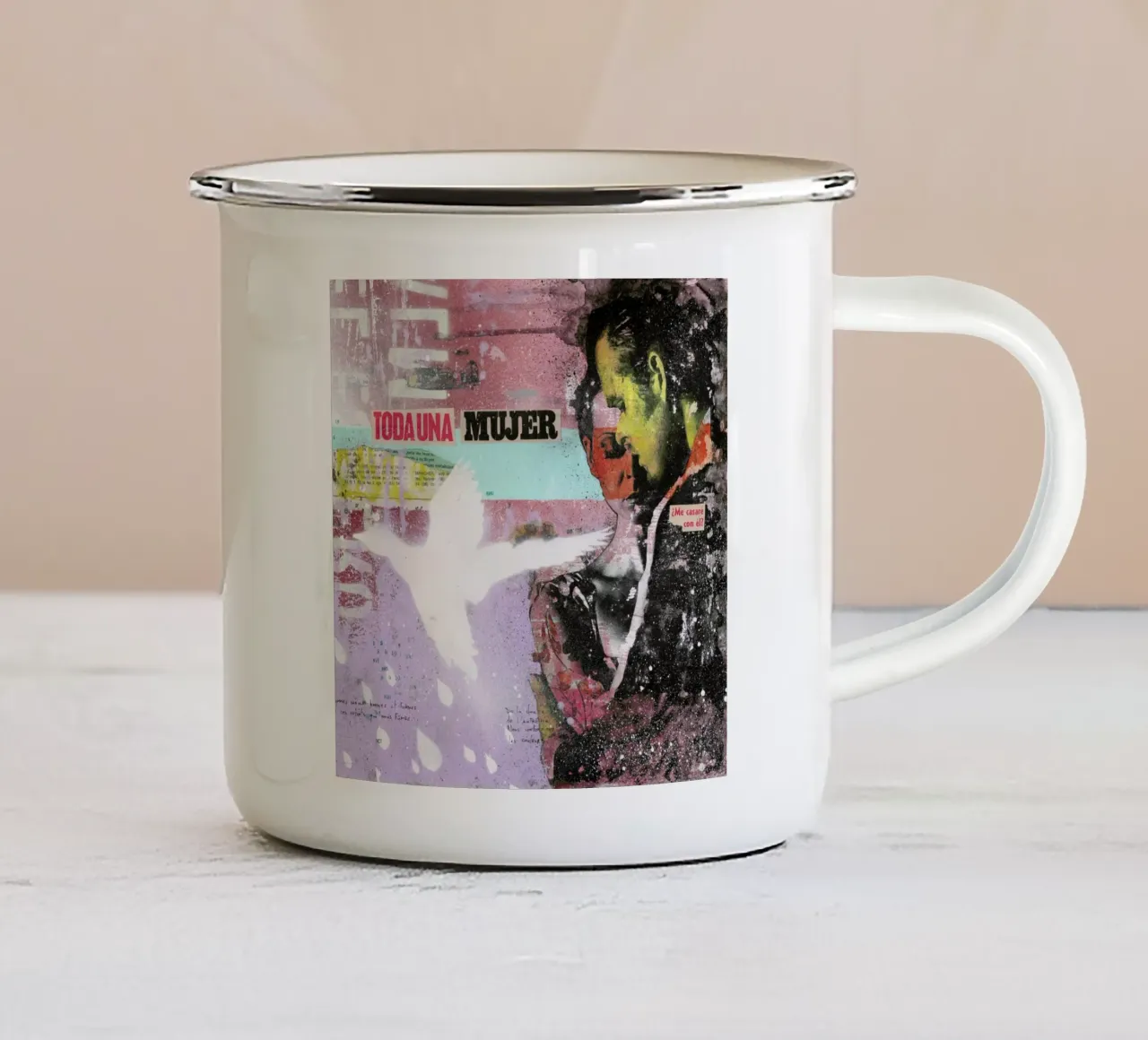 Toda una Mujer taza de esmalte de Tameo