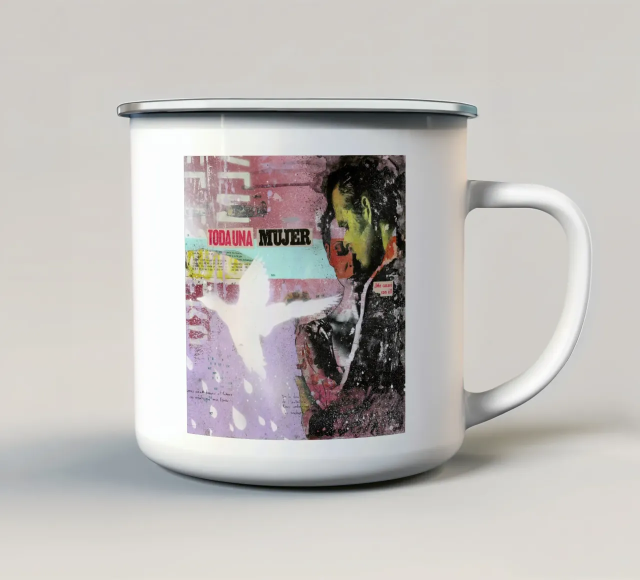 Toda una Mujer taza de esmalte de Tameo