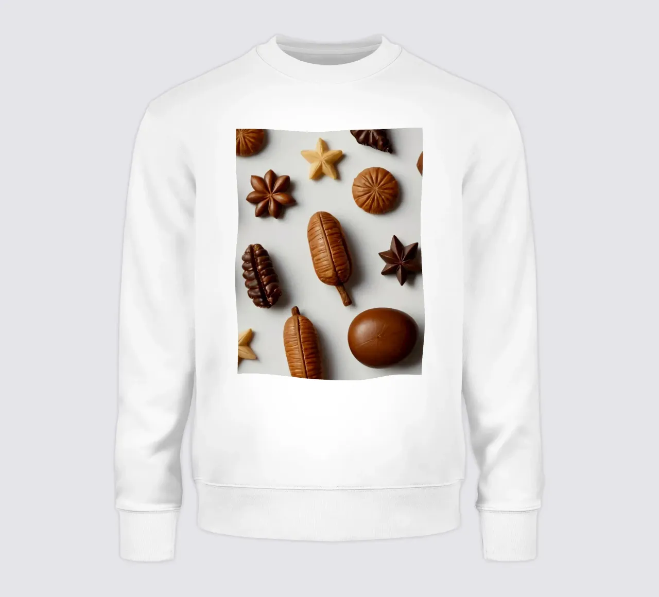 Sortiment sortierter Pralinen auf hellem Hintergrund Sweatshirt von DesignDoodle