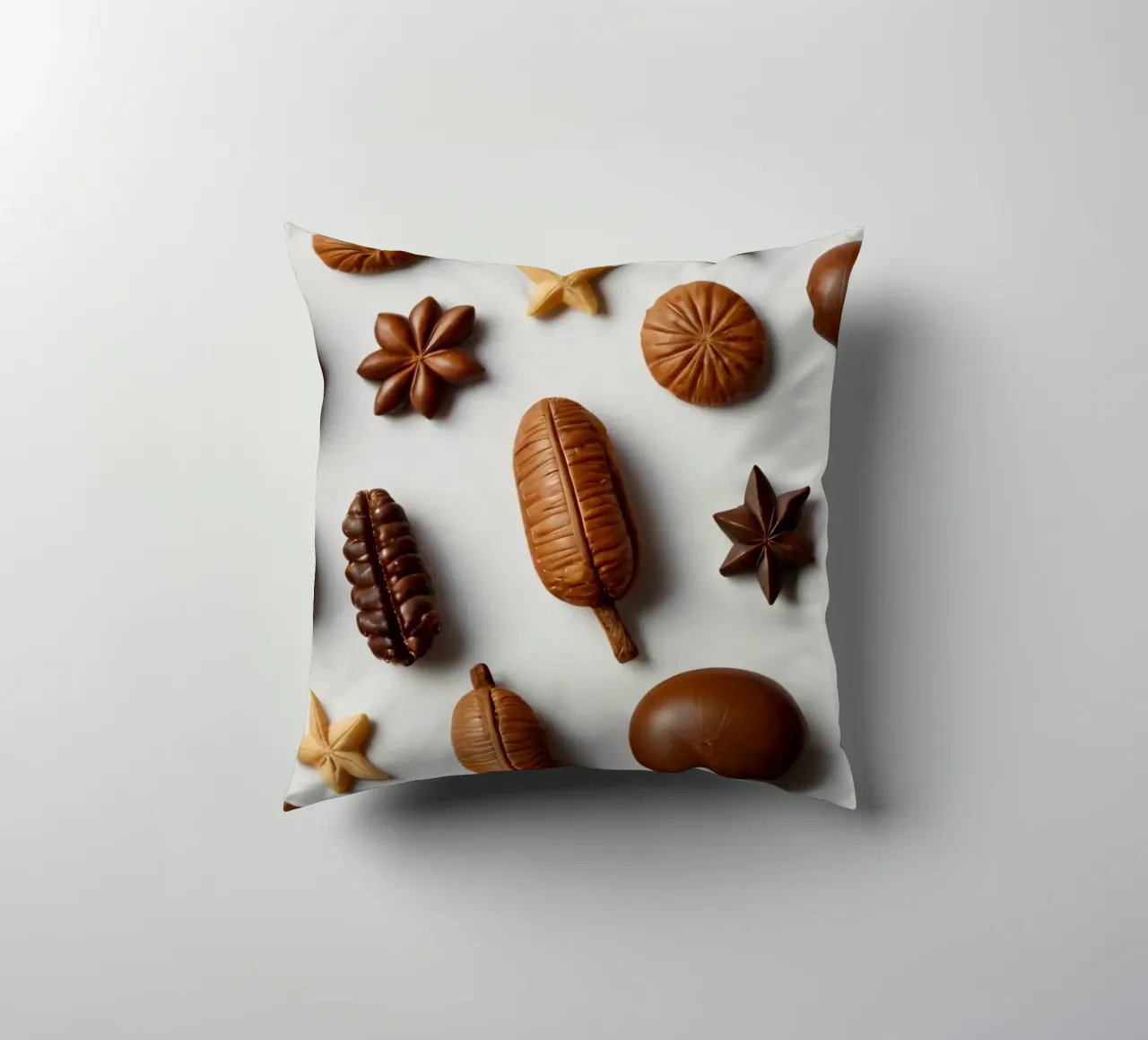 Assortimento di cioccolatini assortiti su sfondo chiaro cuscino da DesignDoodle