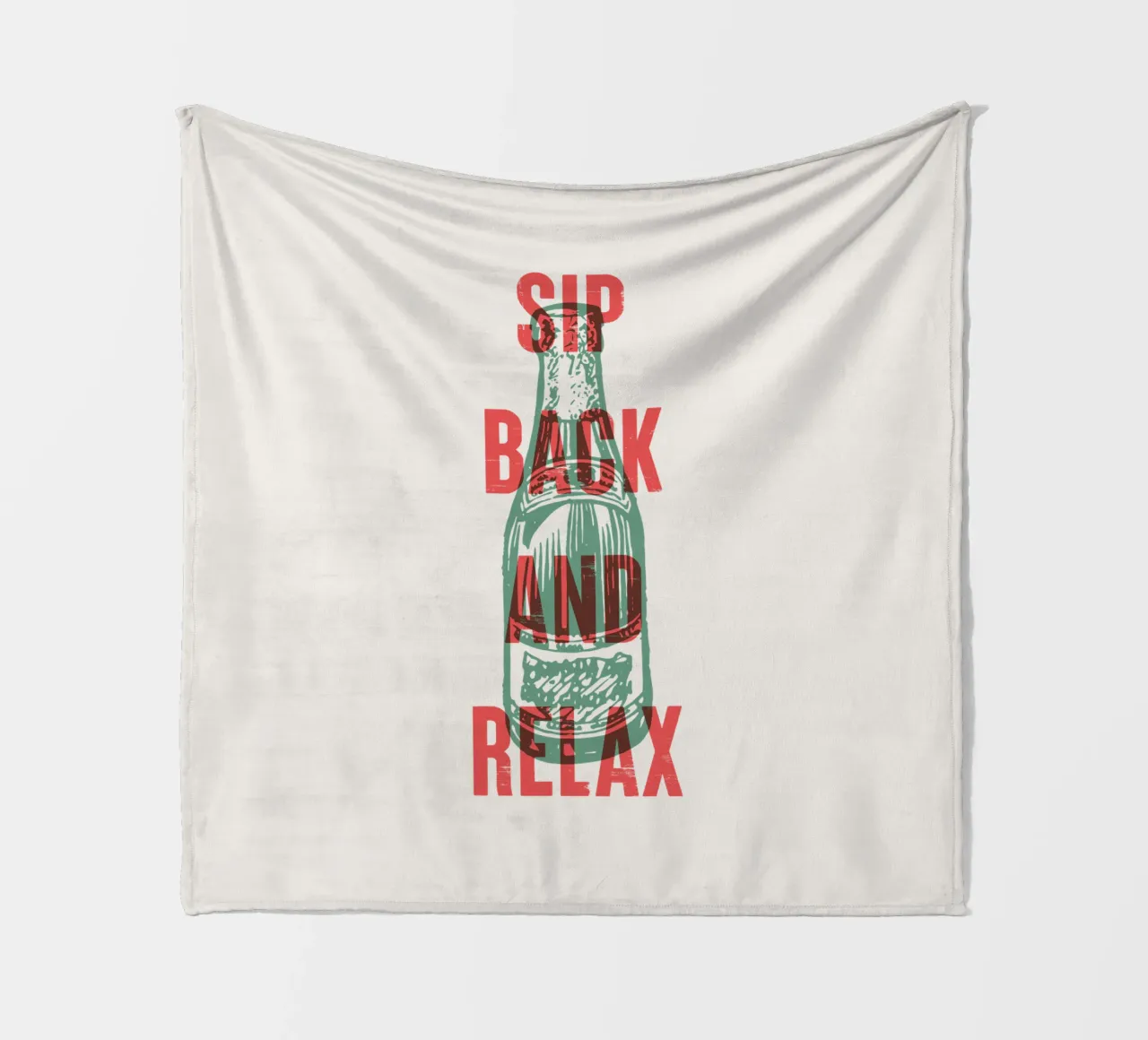 Nip achterover en ontspan fleecedeken van Vintagrafica