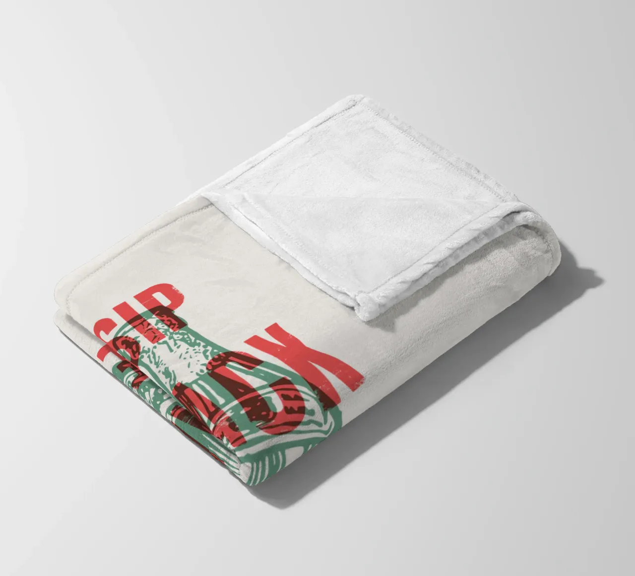 Sorseggiare e rilassarsi coperta in pile da Vintagrafica