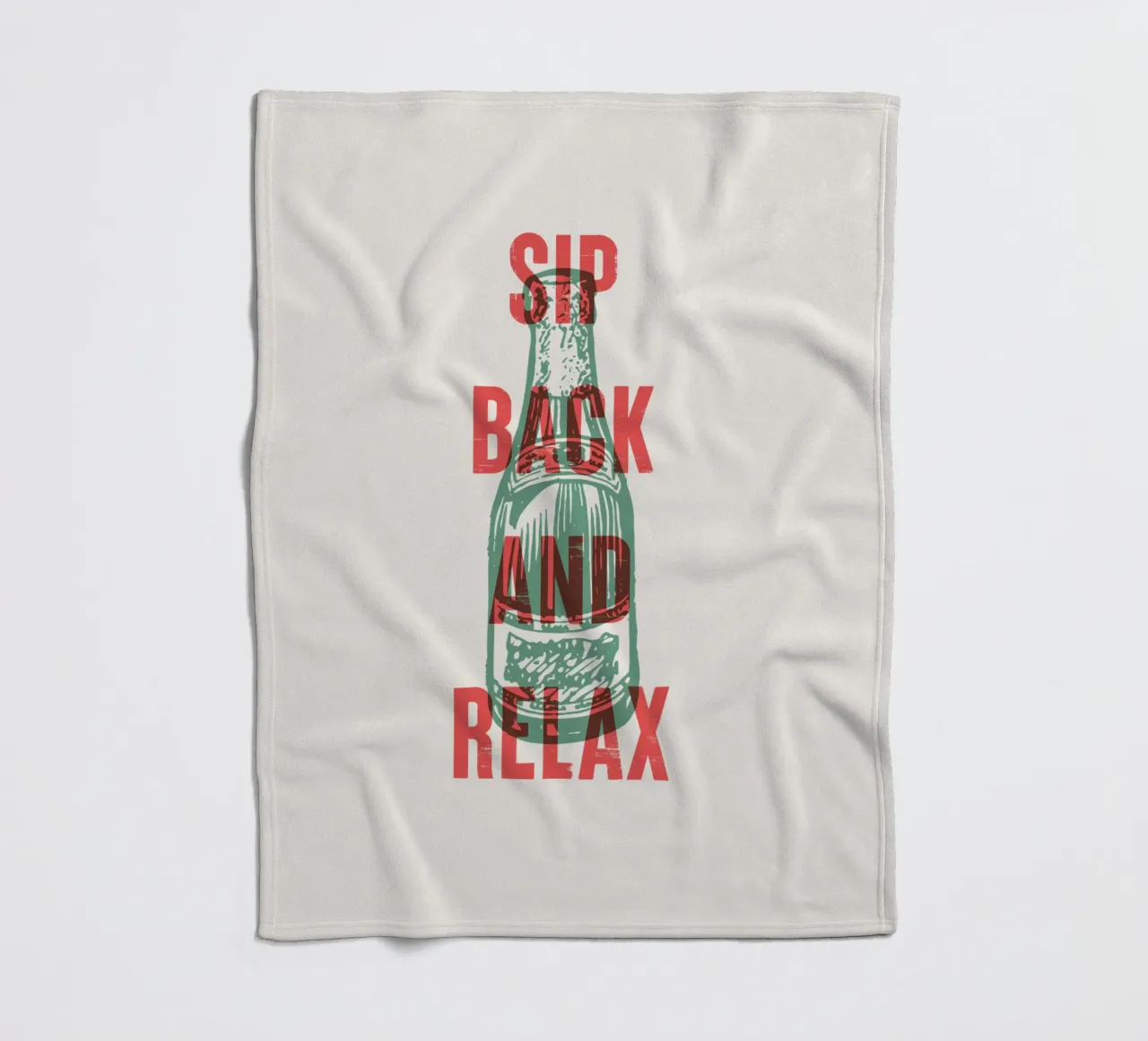 Nip achterover en ontspan fleecedeken van Vintagrafica