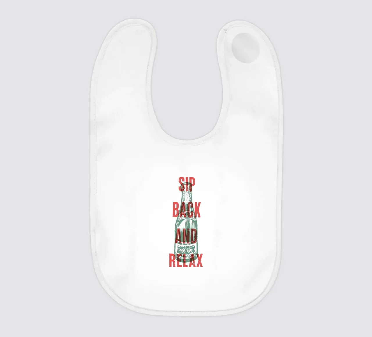 Nip achterover en ontspan baby slabbetje van Vintagrafica