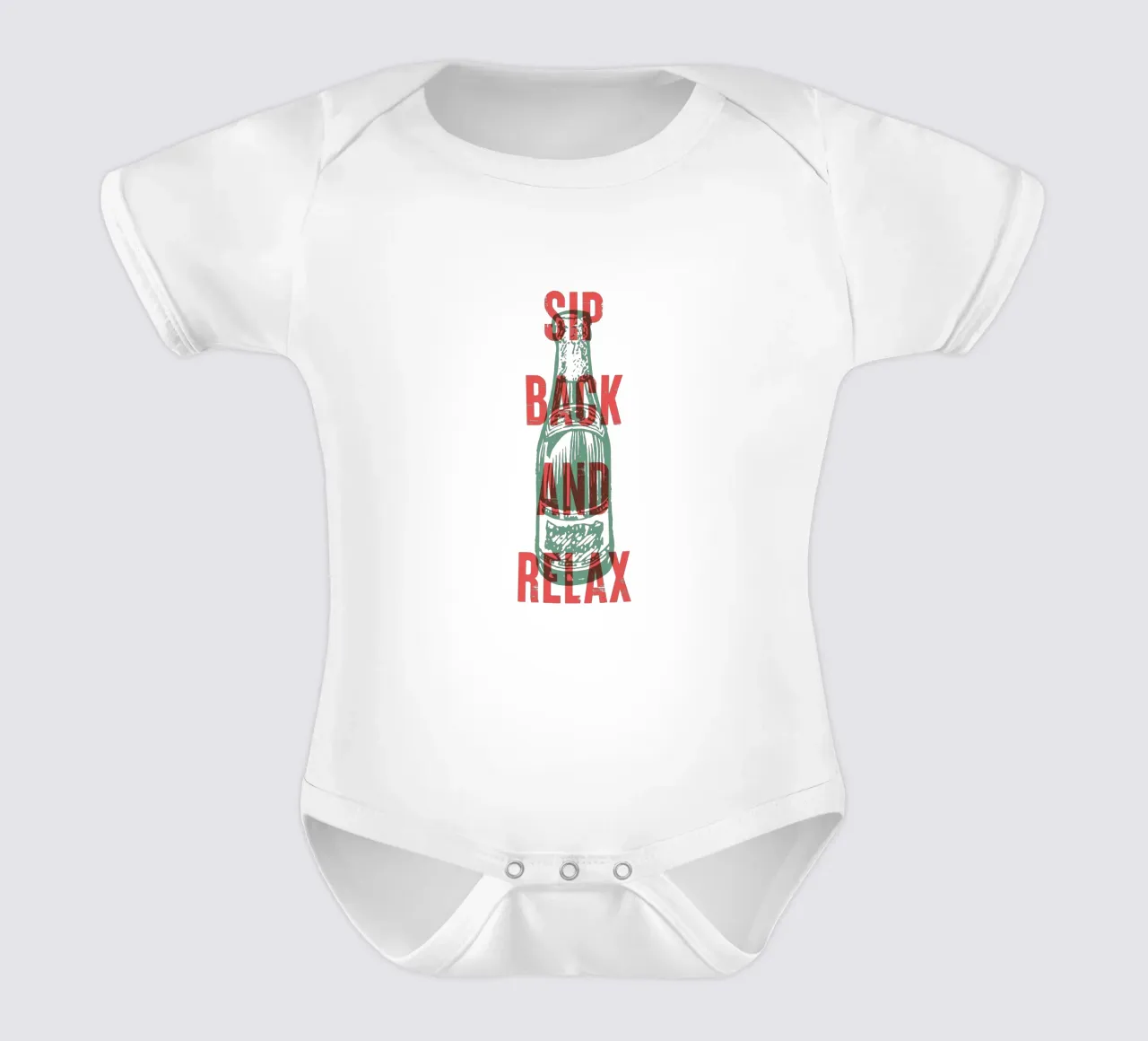 Sorseggiare e rilassarsi body neonato maniche corte da Vintagrafica