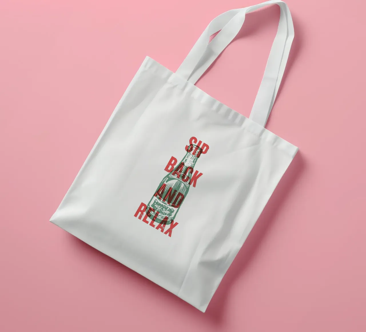 Nip achterover en ontspan jute draagtas van Vintagrafica