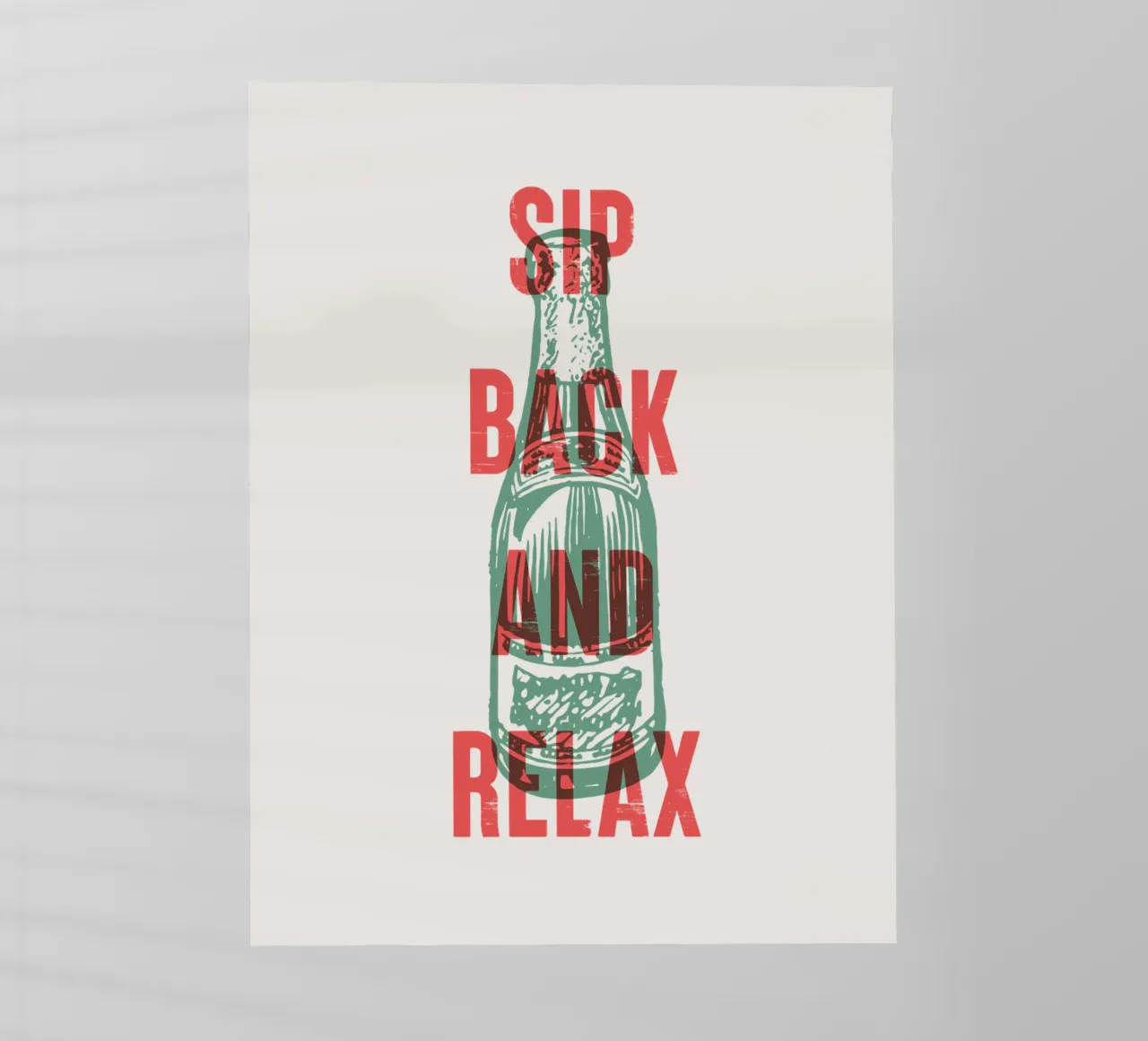 Nip achterover en ontspan backlit folie van Vintagrafica