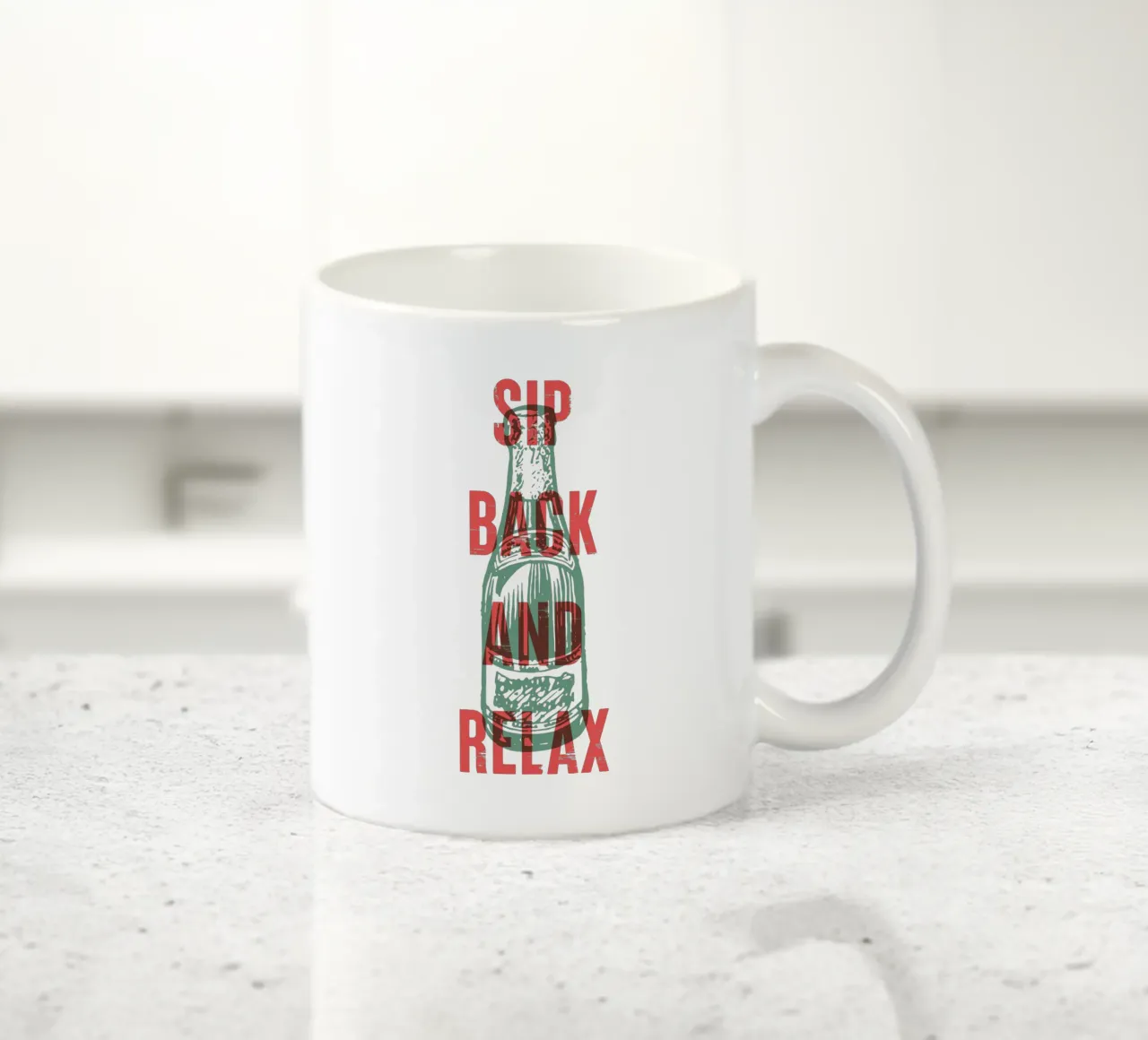Nip achterover en ontspan keramische mok van Vintagrafica