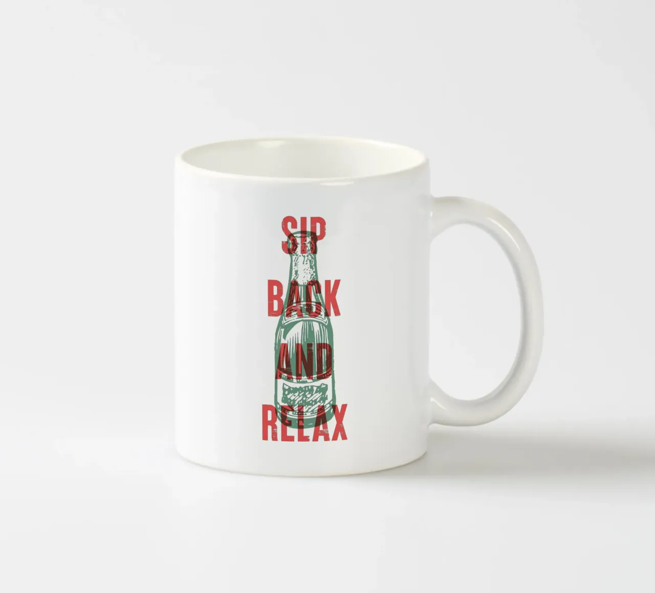 Nip achterover en ontspan keramische mok van Vintagrafica