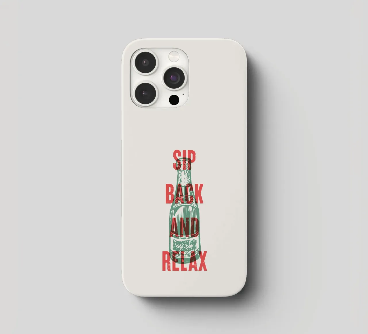 Nip achterover en ontspan iphone hoesje van Vintagrafica