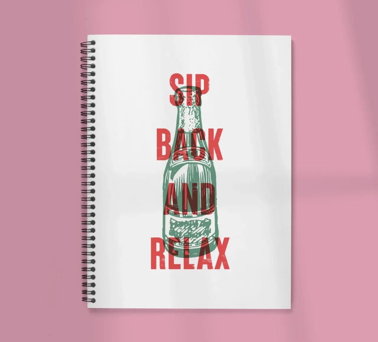 Sip back and relax spiral notebook by Vintagrafica