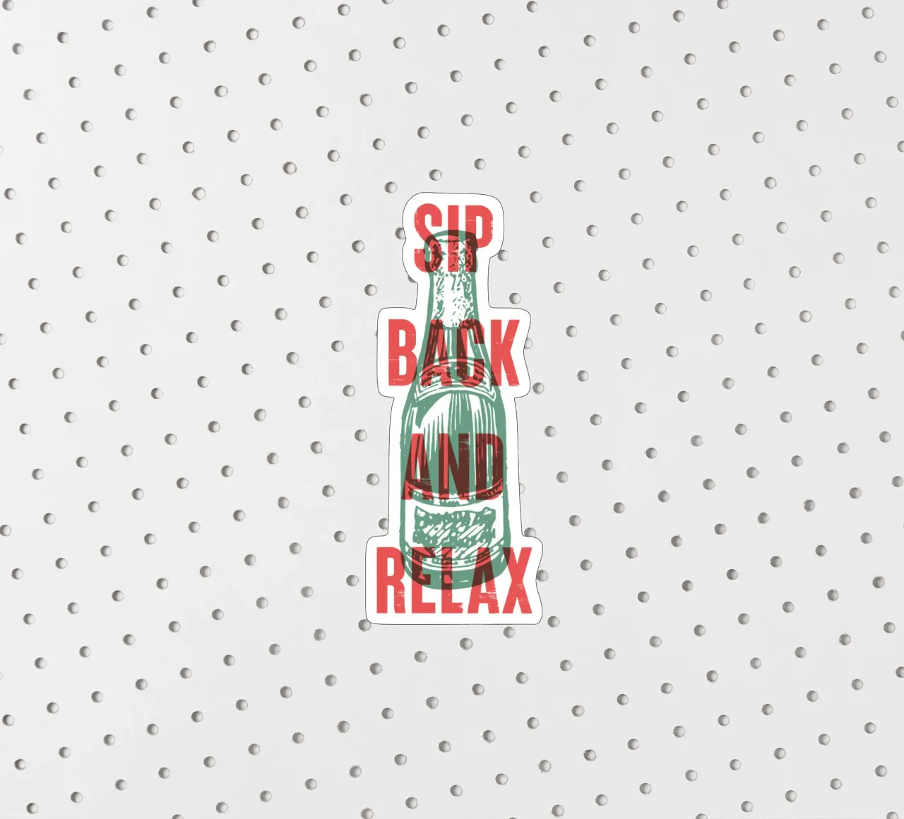 Nip achterover en ontspan sticker van Vintagrafica