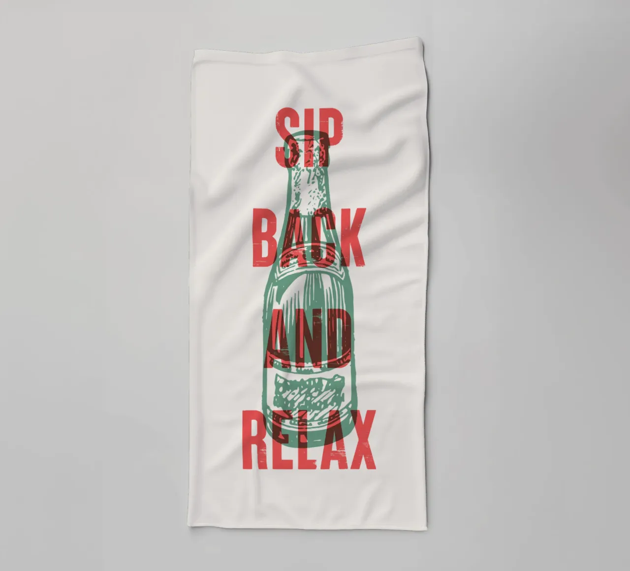 Nip achterover en ontspan badhanddoek van Vintagrafica