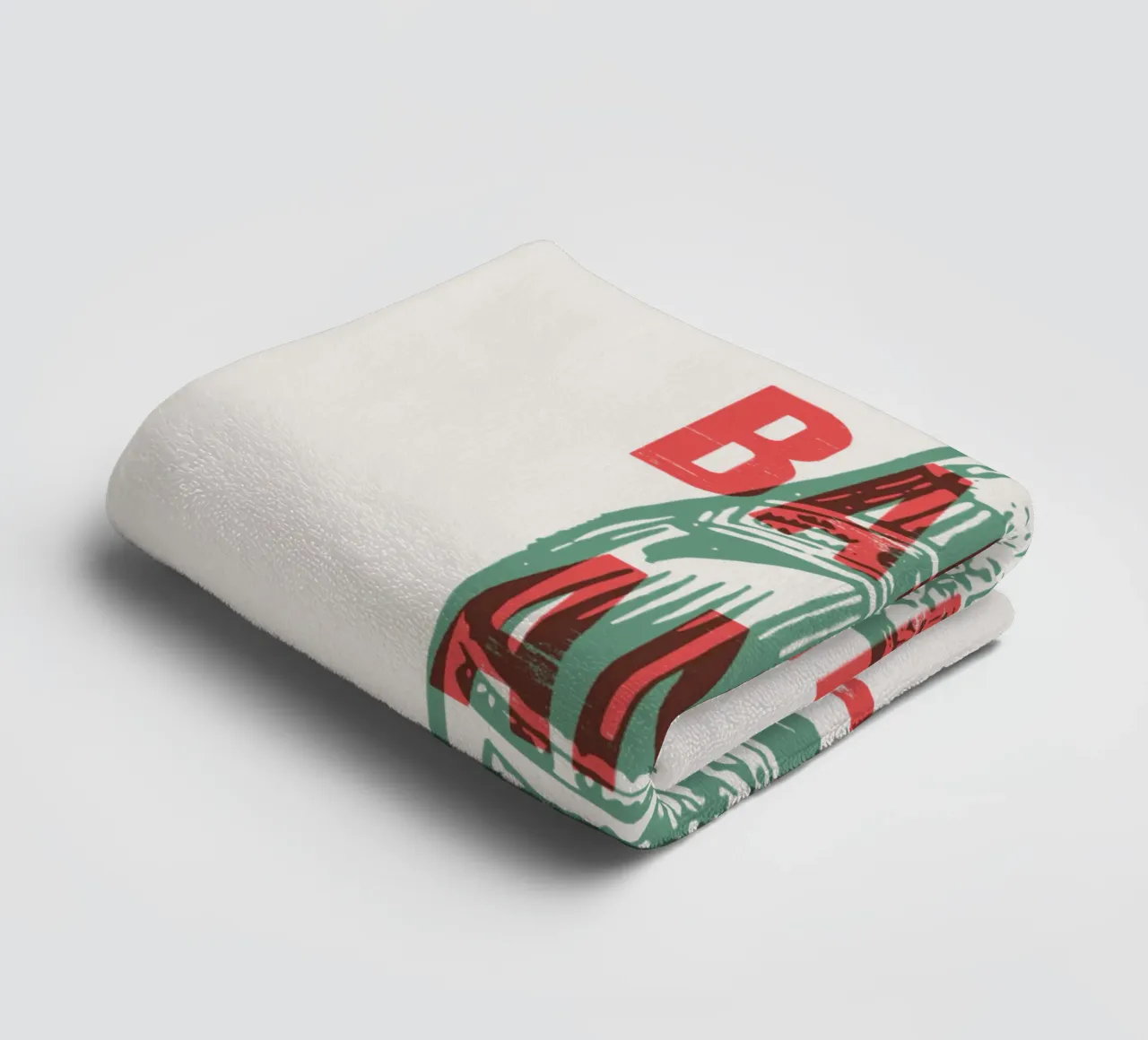 Nip achterover en ontspan badhanddoek van Vintagrafica