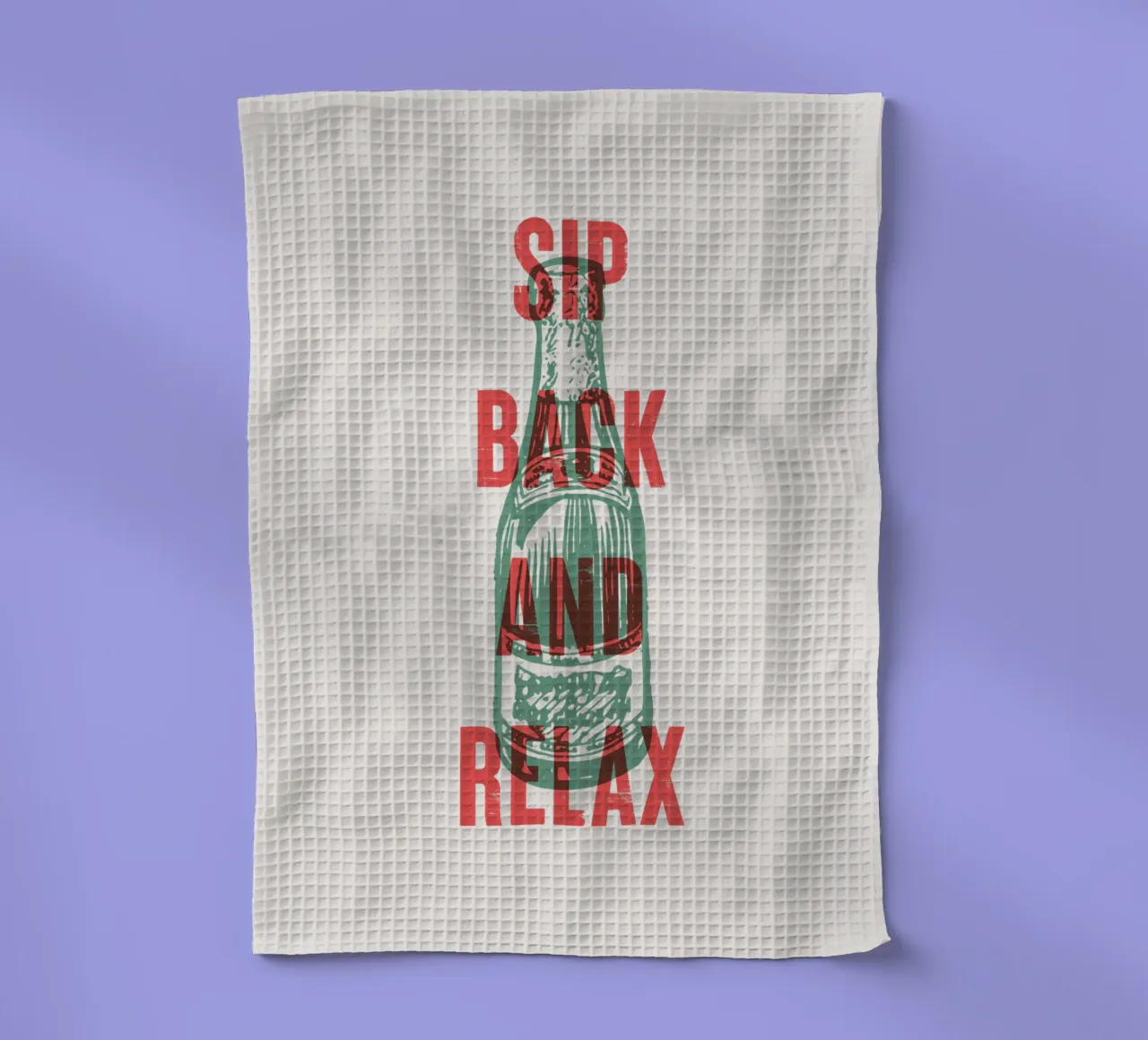 Nip achterover en ontspan theedoek van Vintagrafica