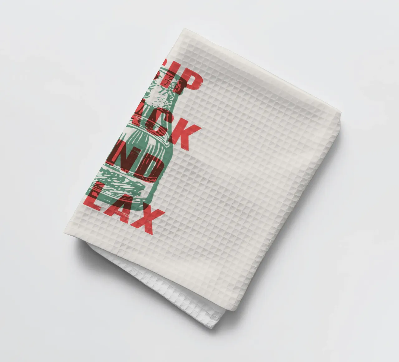 Nip achterover en ontspan theedoek van Vintagrafica