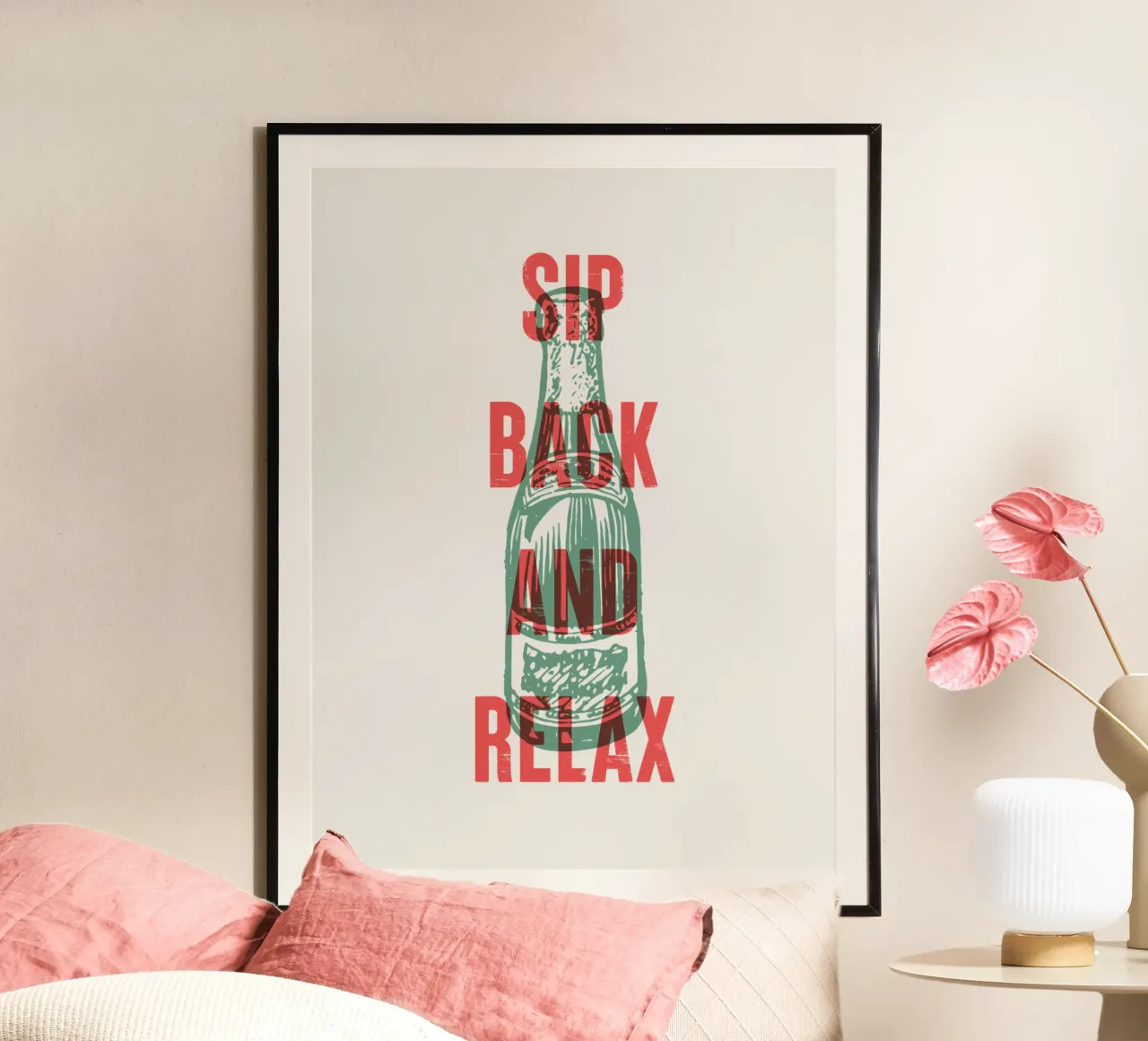 Nip achterover en ontspan hahnemühle van Vintagrafica