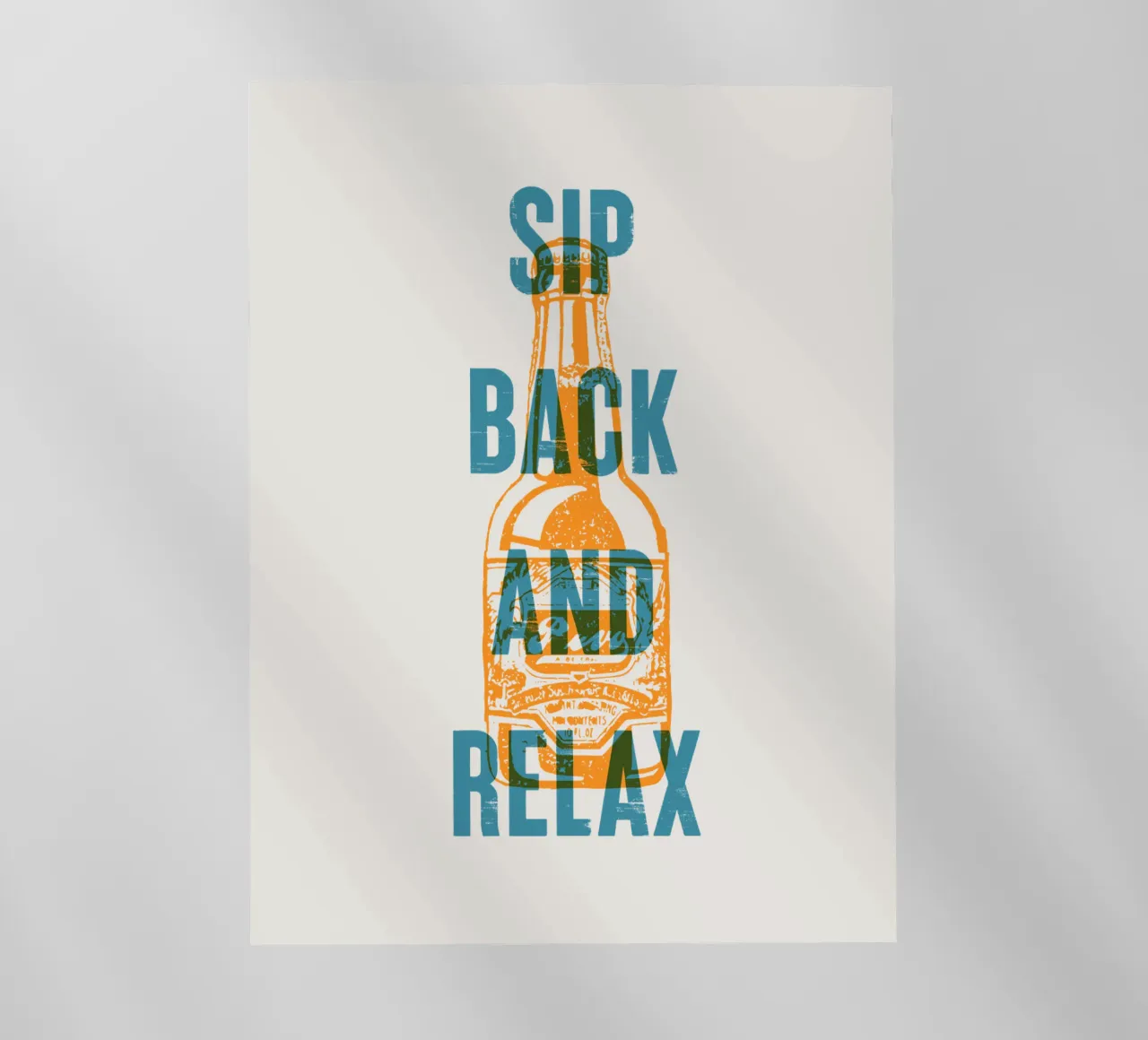 Nip achterover en ontspan backlit folie van Vintagrafica