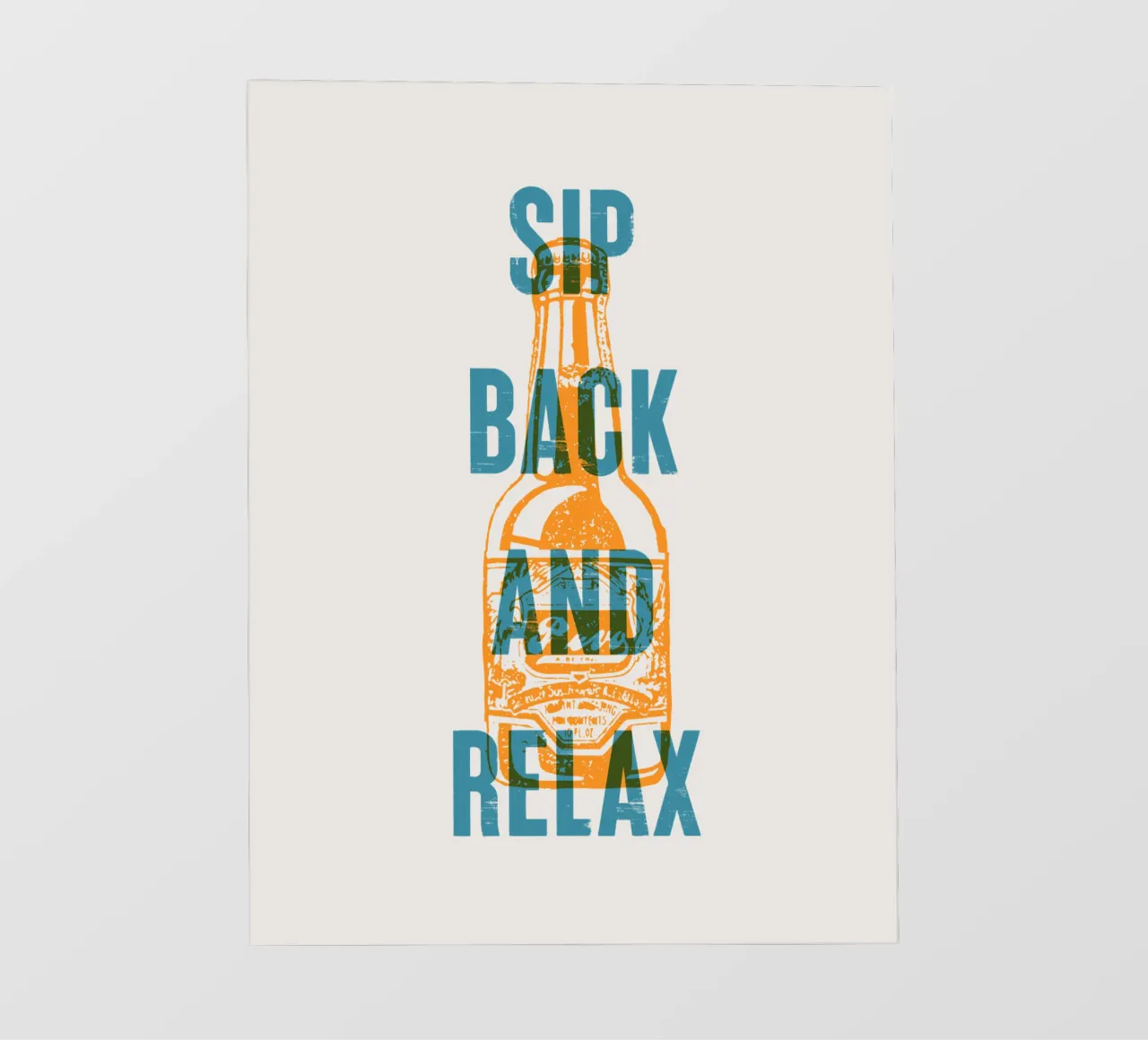 Nip achterover en ontspan backlit folie van Vintagrafica