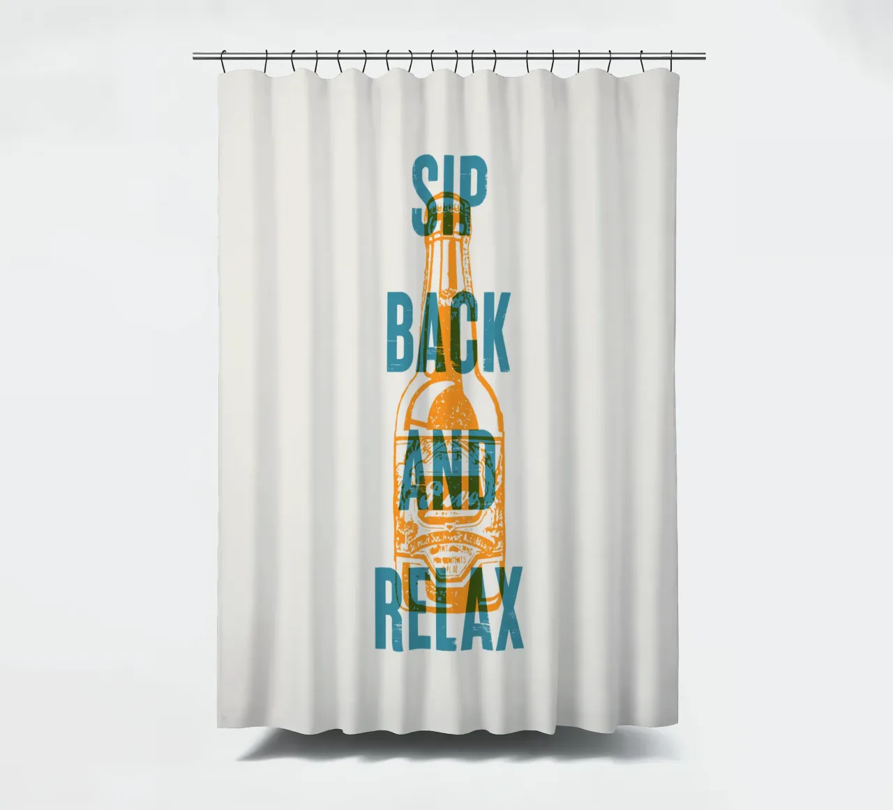 Nip achterover en ontspan douchegordijn van Vintagrafica