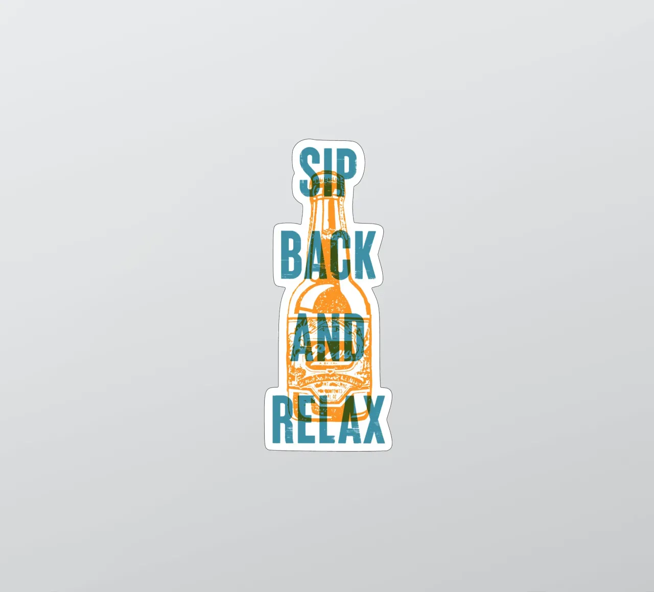 Nip achterover en ontspan sticker van Vintagrafica