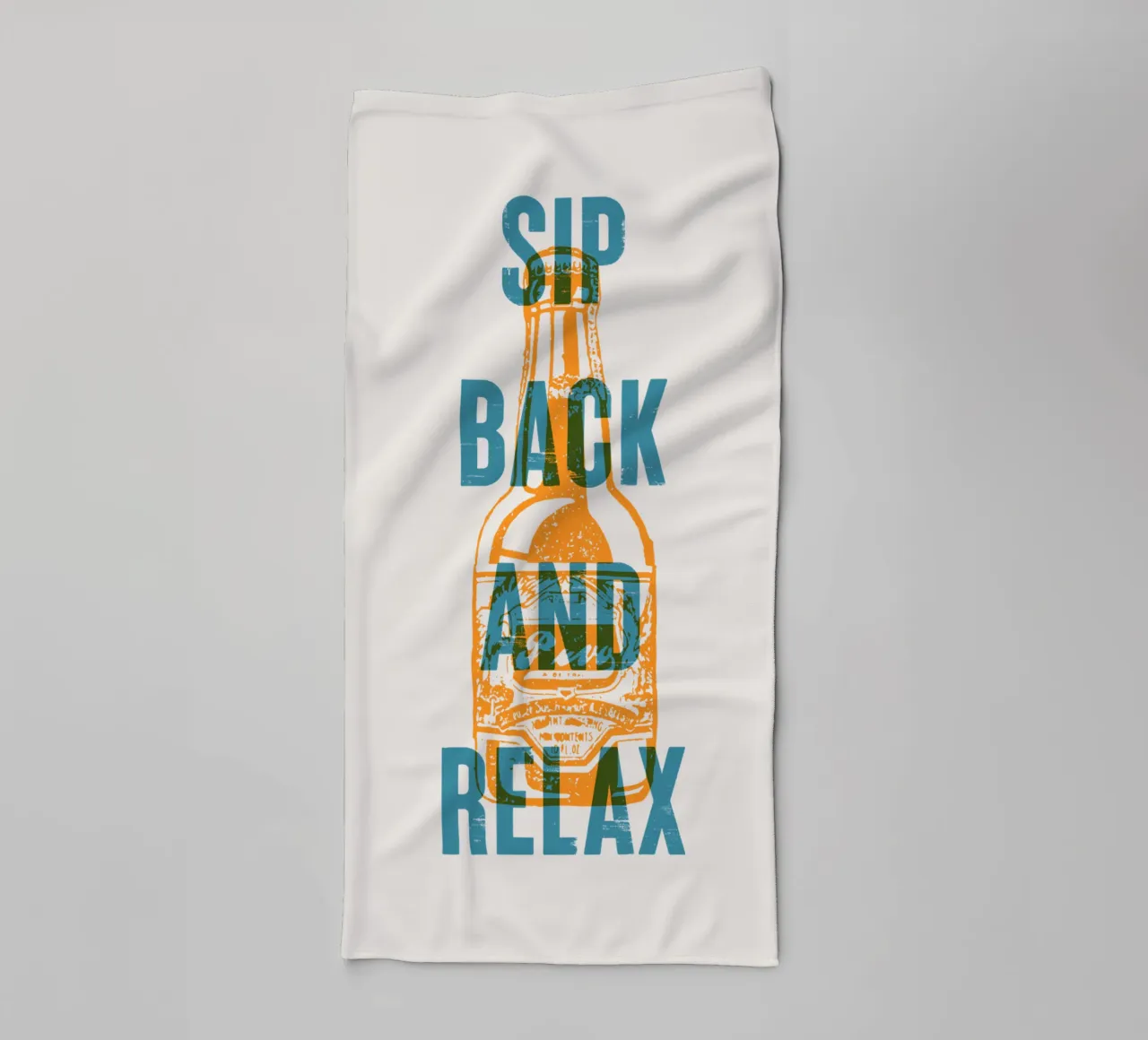 Nip achterover en ontspan badhanddoek van Vintagrafica