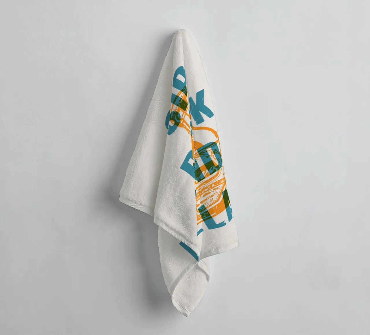 Nip achterover en ontspan badhanddoek van Vintagrafica