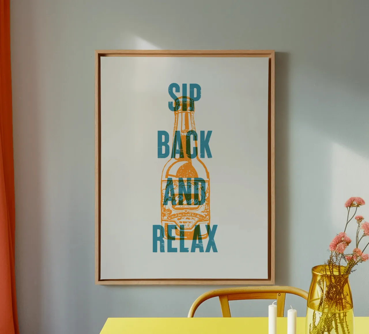 Nip achterover en ontspan canvas van Vintagrafica