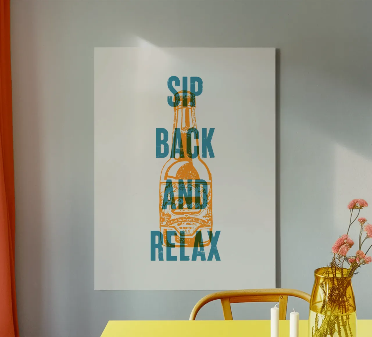 Nip achterover en ontspan canvas van Vintagrafica