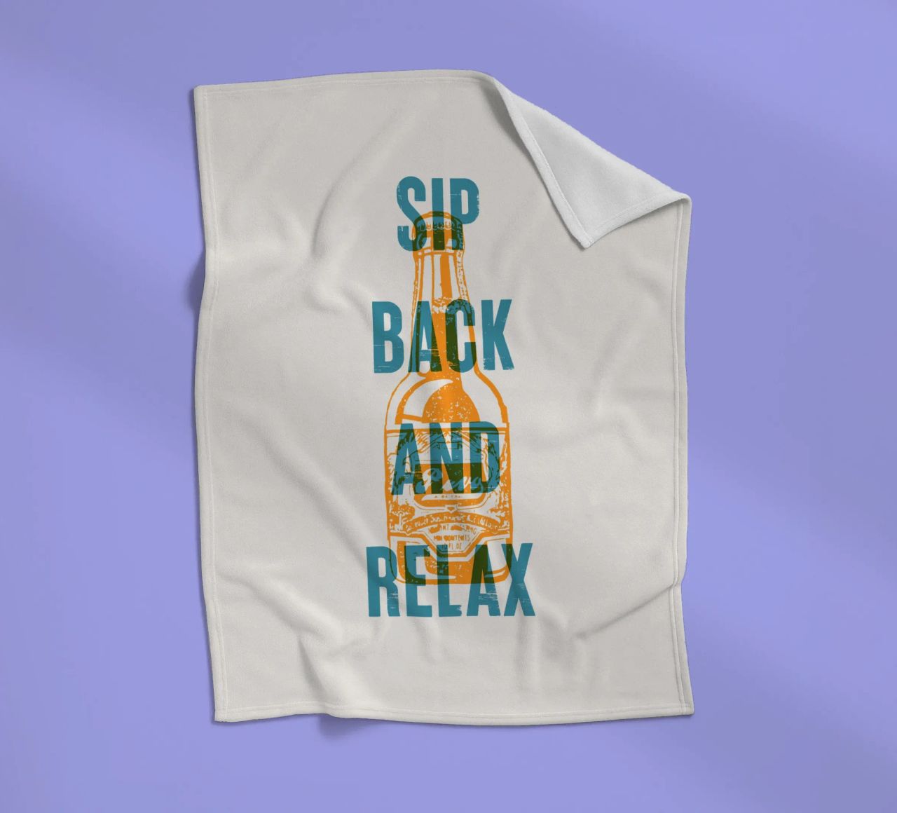 Nip achterover en ontspan fleecedeken van Vintagrafica
