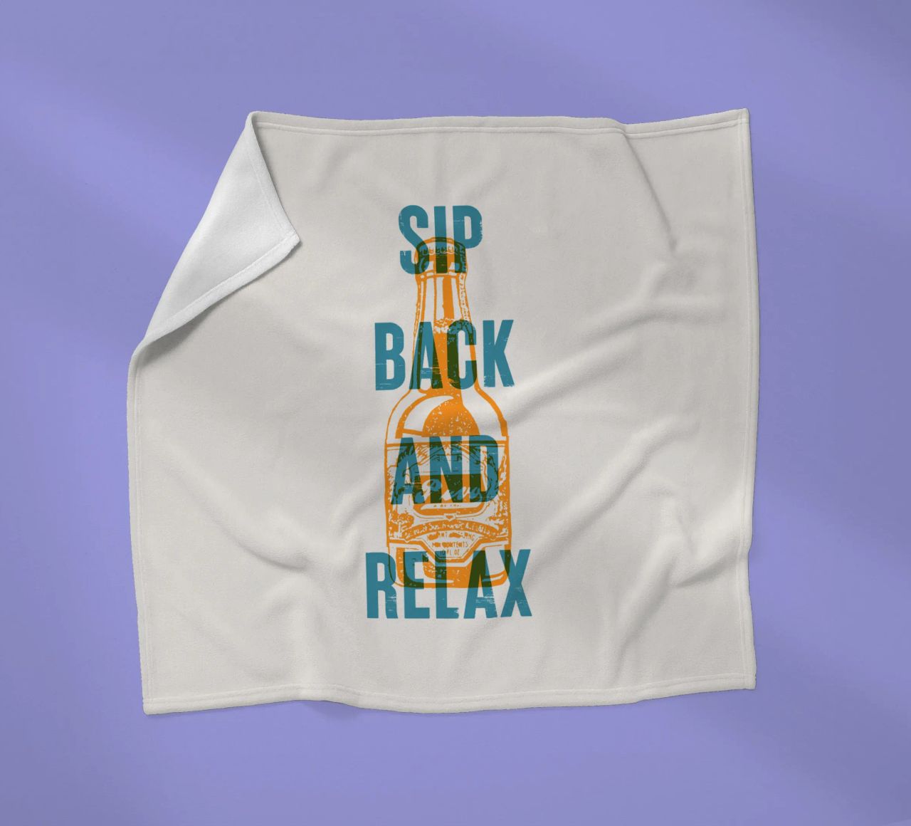 Nip achterover en ontspan fleecedeken van Vintagrafica