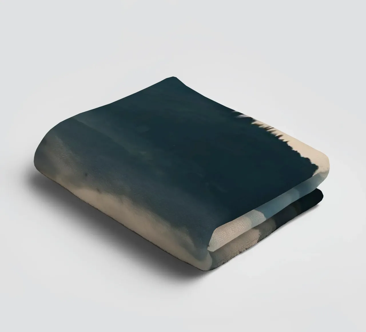 Majestic mountain range shrouded in mist towel by DesignDoodle