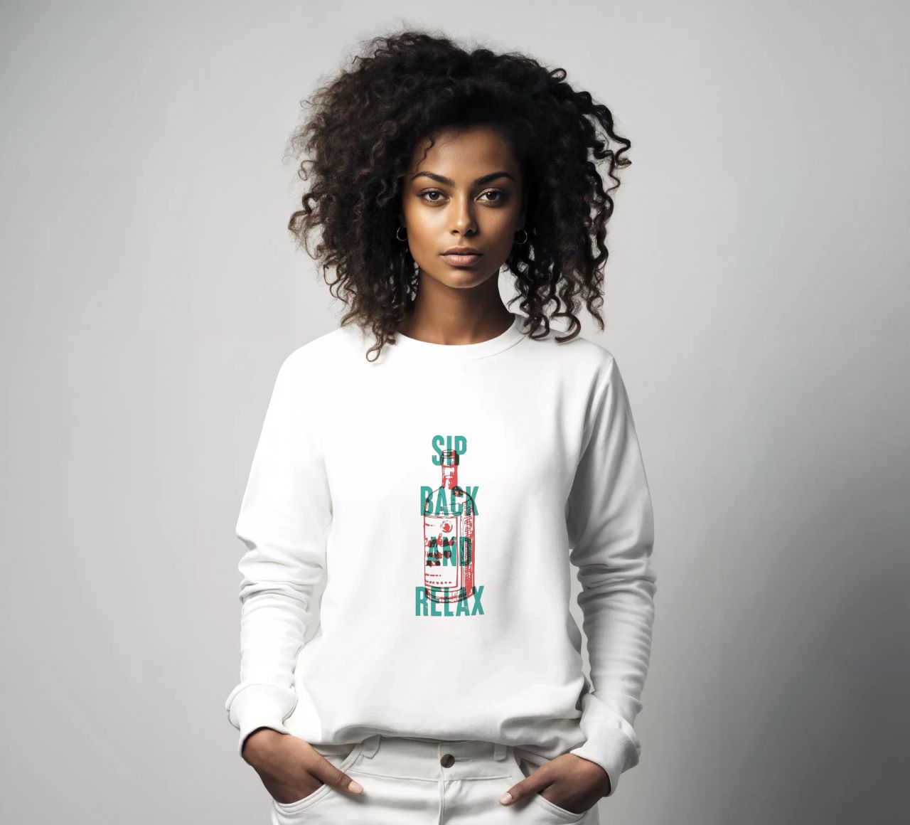 Nip achterover en ontspan sweatshirt van Vintagrafica