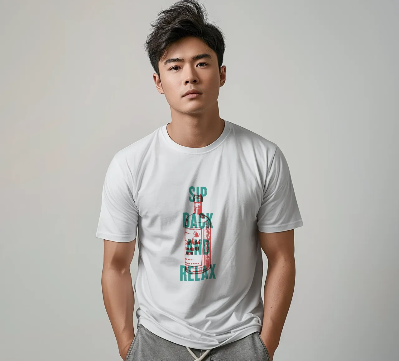 Nip achterover en ontspan t-shirt van Vintagrafica