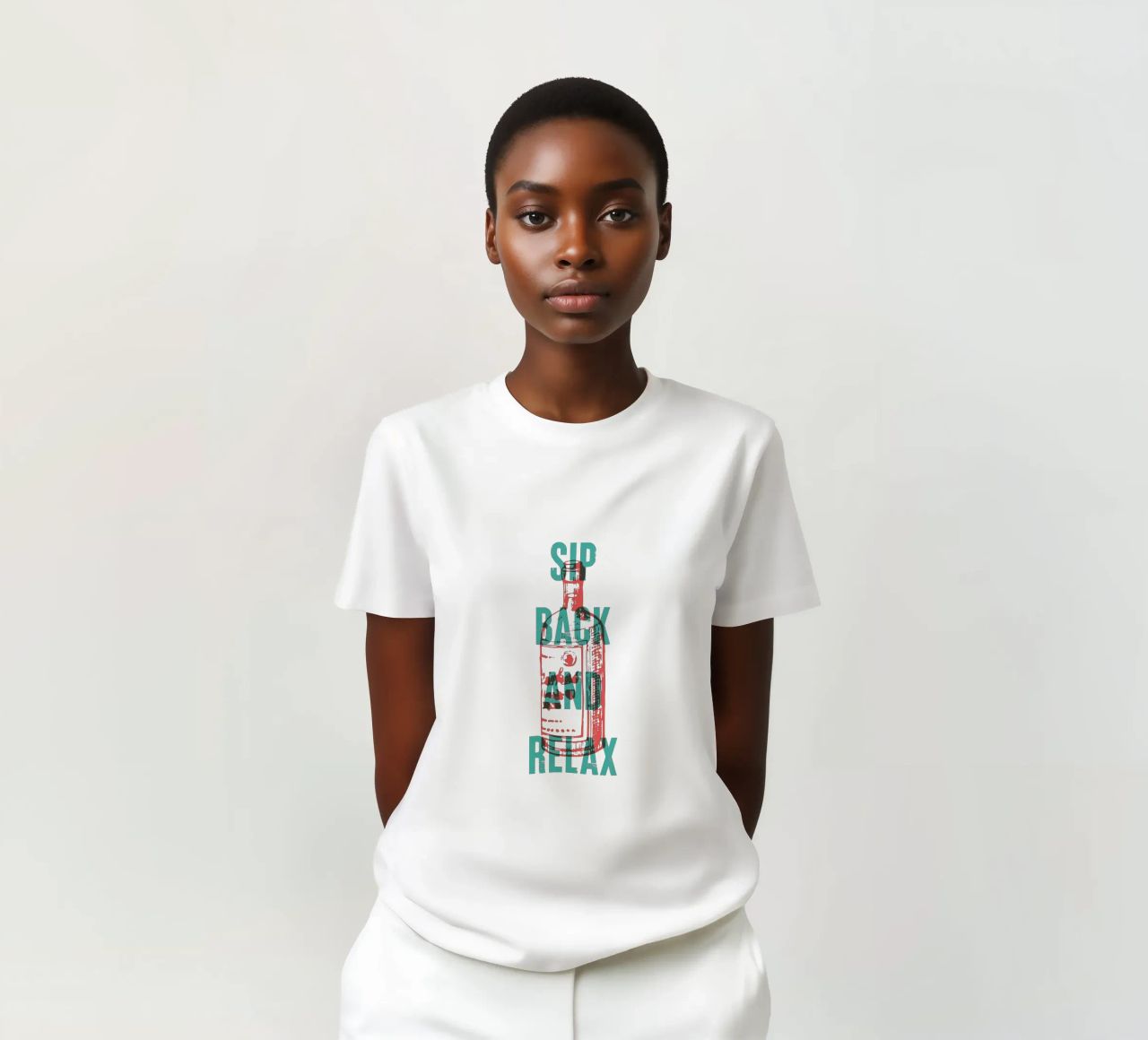 Nip achterover en ontspan t-shirt van Vintagrafica