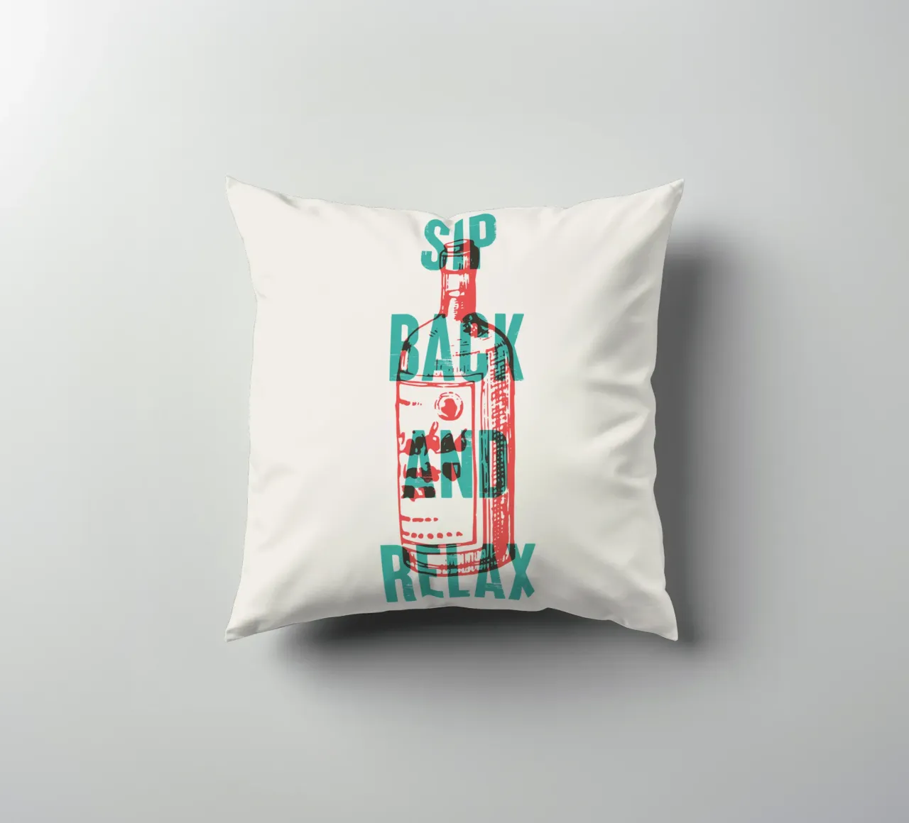 Nip achterover en ontspan kussen van Vintagrafica