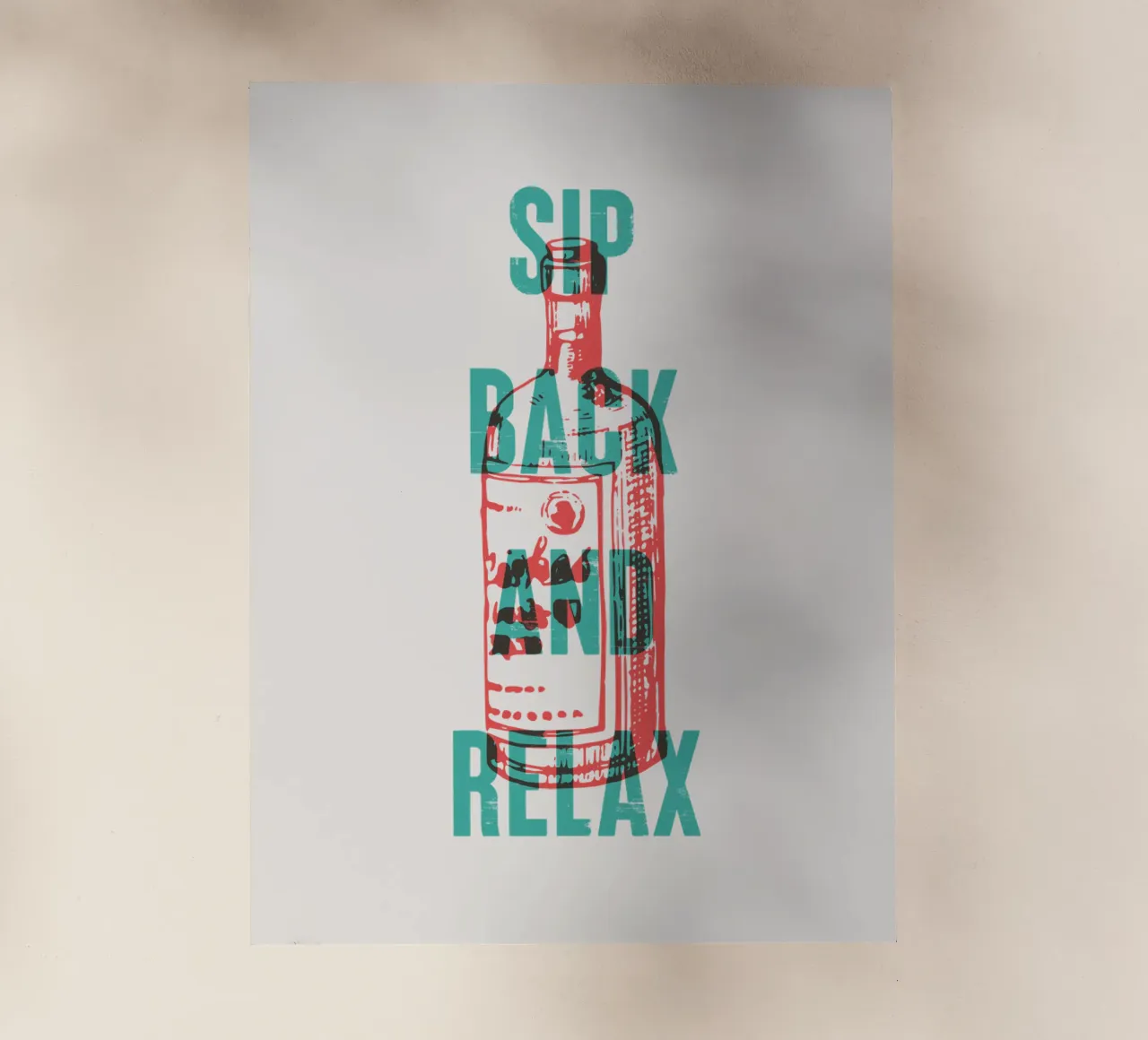 Nip achterover en ontspan backlit folie van Vintagrafica