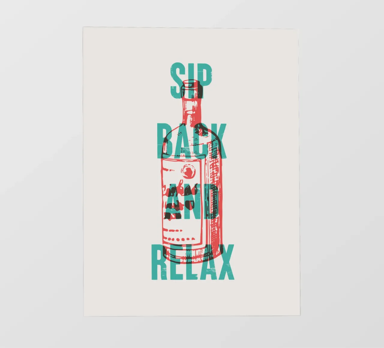 Nip achterover en ontspan backlit folie van Vintagrafica