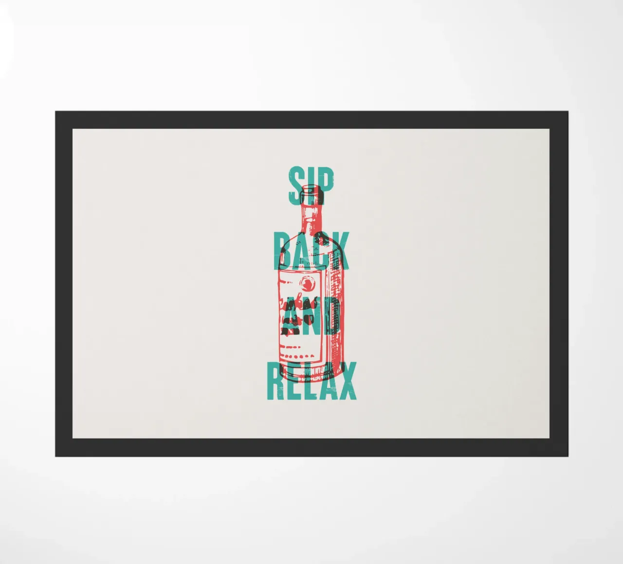 Nip achterover en ontspan deurmat van Vintagrafica